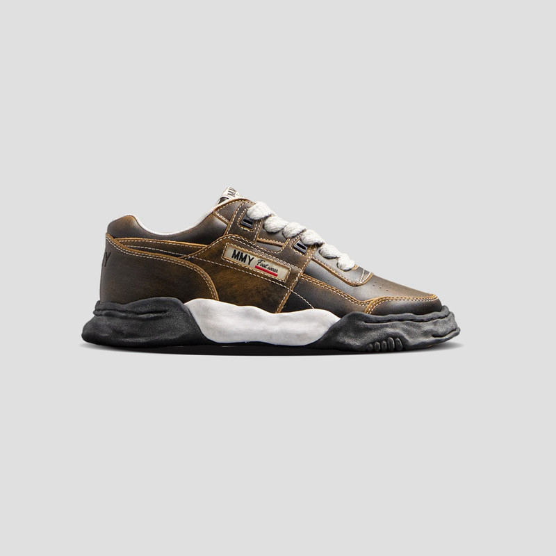 PARKER OG SOLE LOW-TOP VINTAGE TREATMENT LEATHER SNEAKERS 1