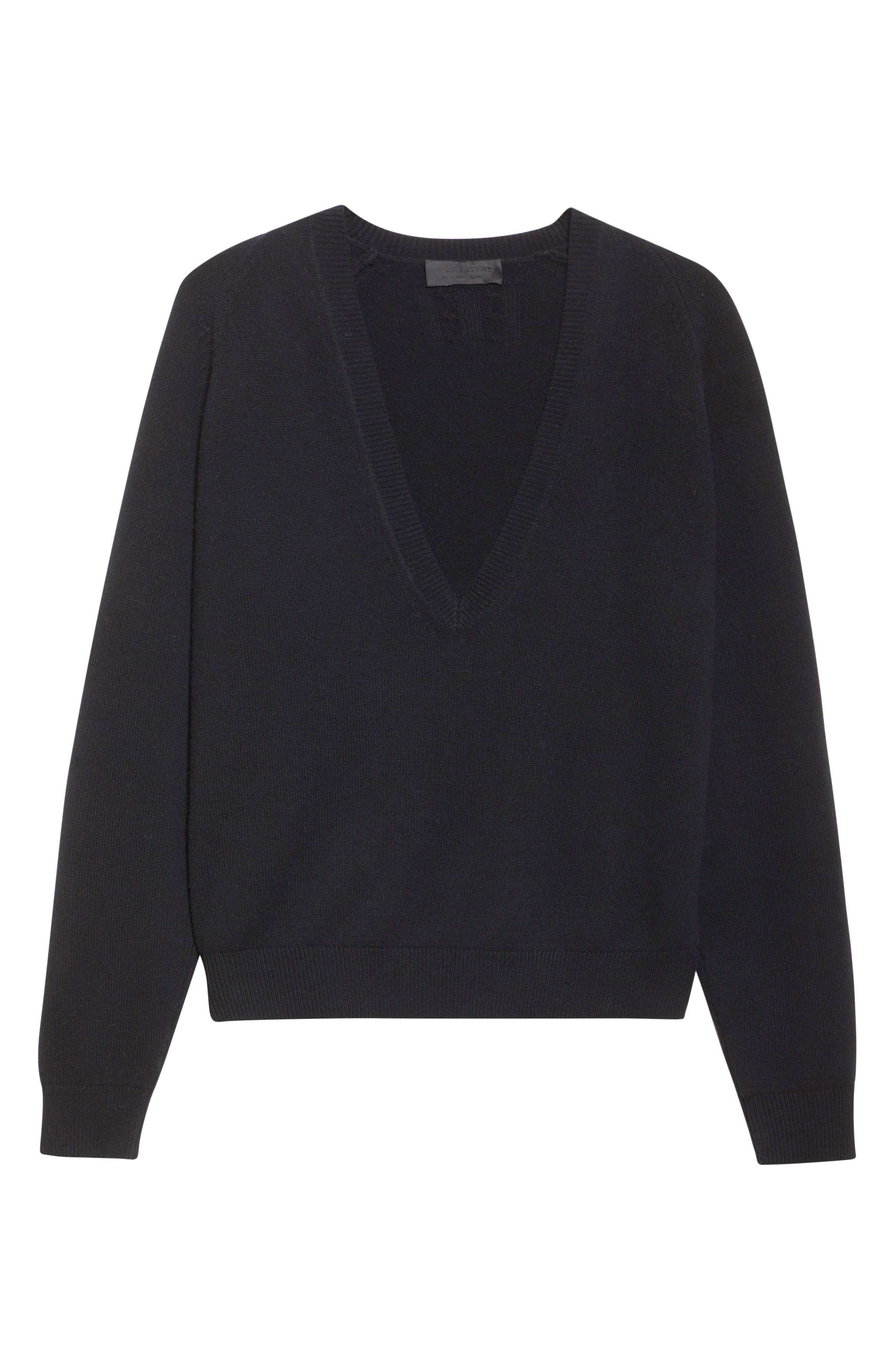 Nili Lotan Feron Cashmere V-Neck Sweater in Black at Nordstrom - 6