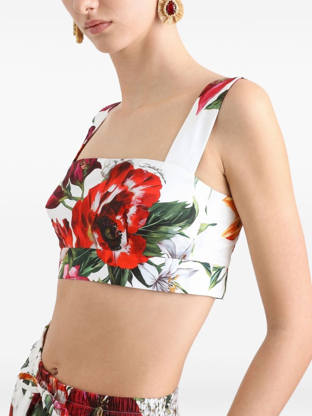 Flower print cotton top - 4