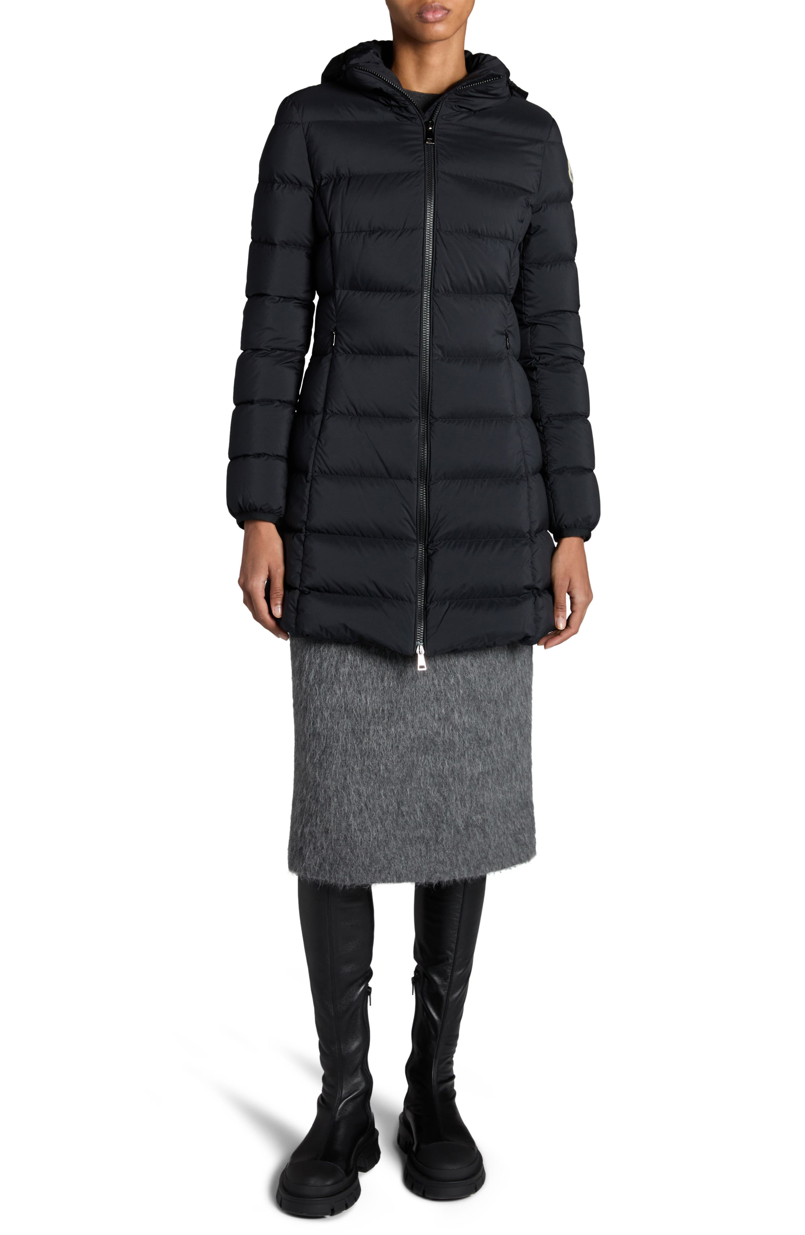 Moncler Gie Water Resistant Down Long Coat in Black at Nordstrom - 2