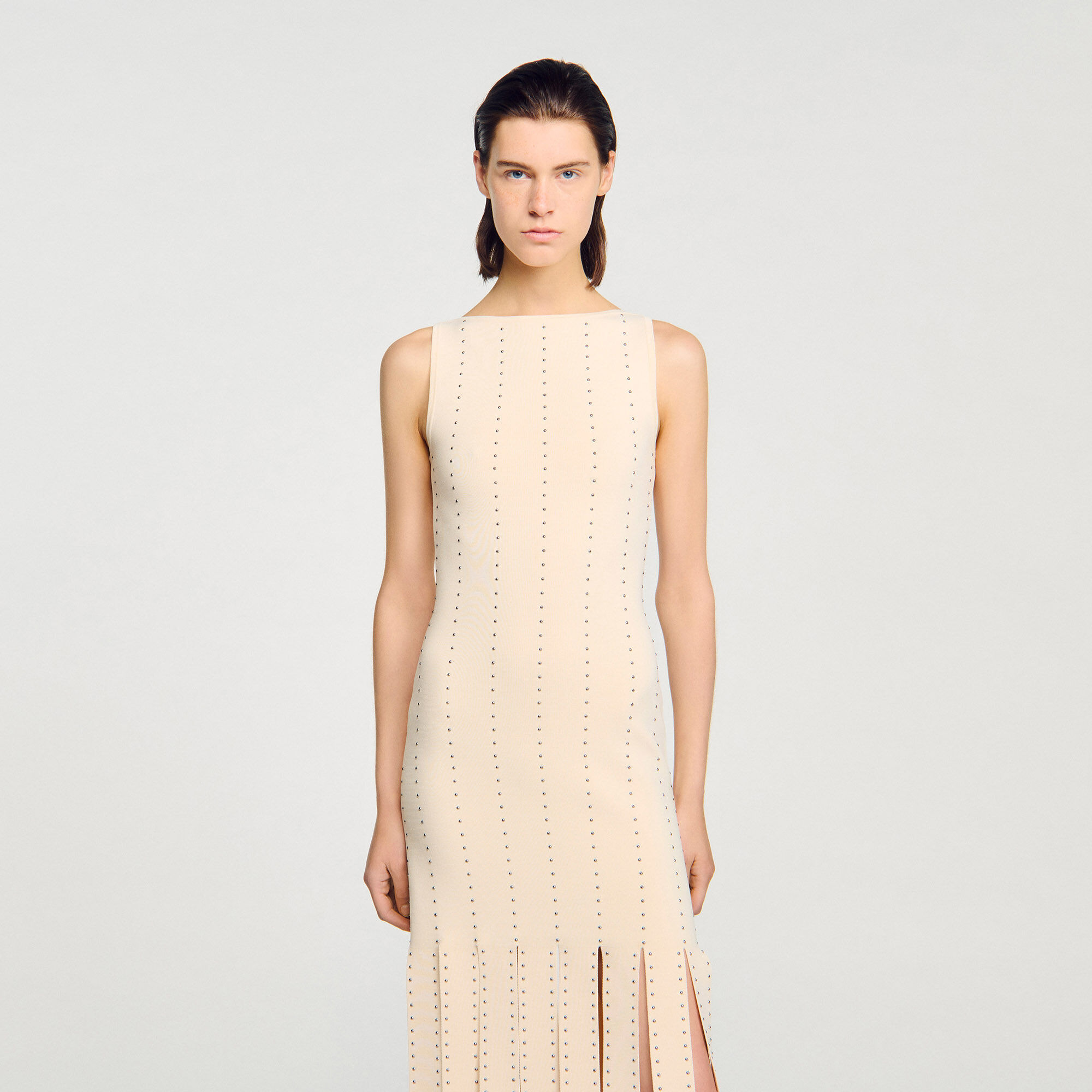 FRINGED KNIT MAXI DRESS - 4