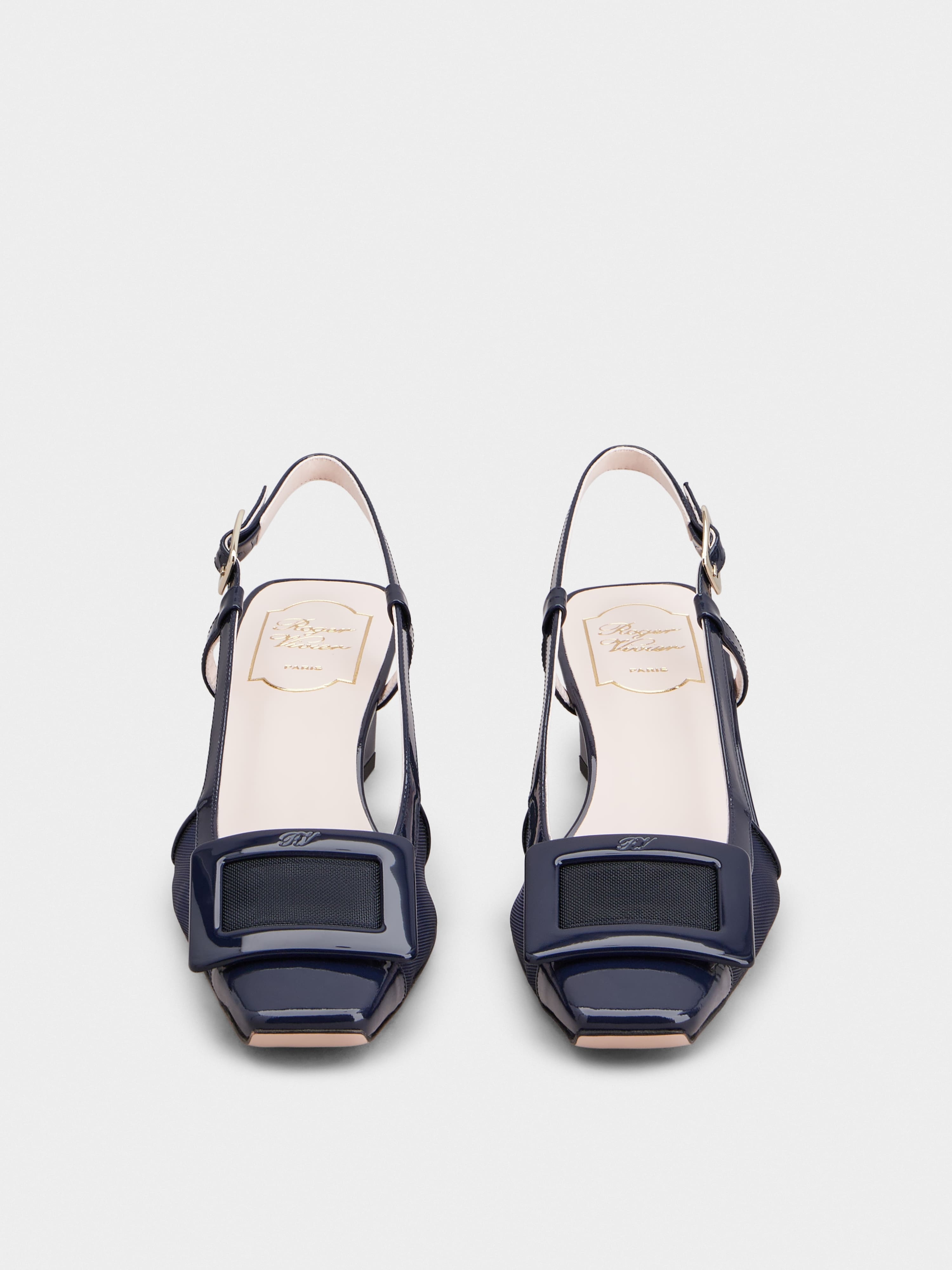 Belle Vivier Slingback Pumps in patent leather - 7