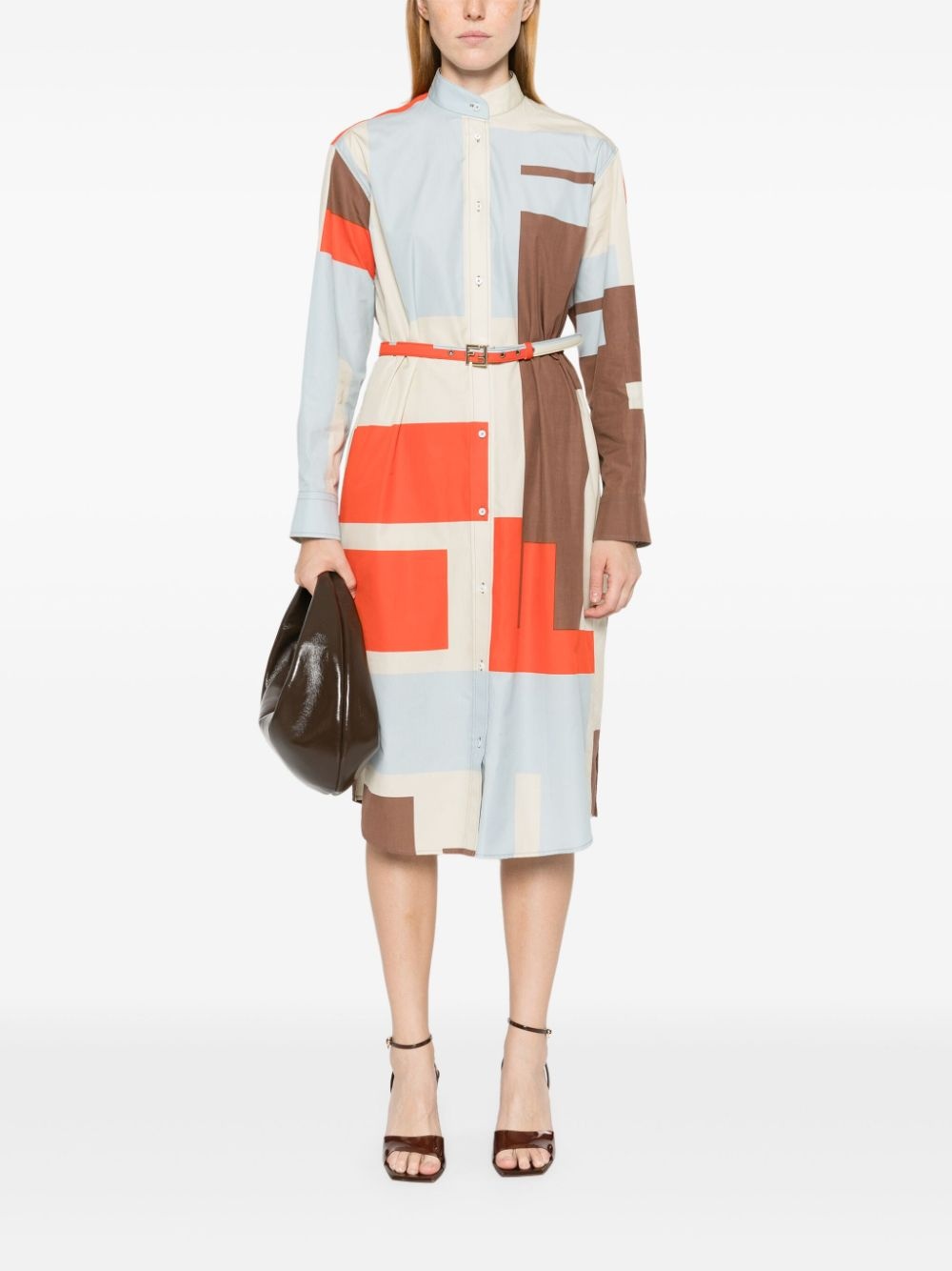 FF Puzzle-print cotton shirt dress - 2