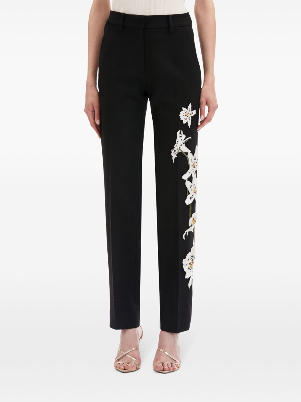 Watercolor Orchid trousers - 4
