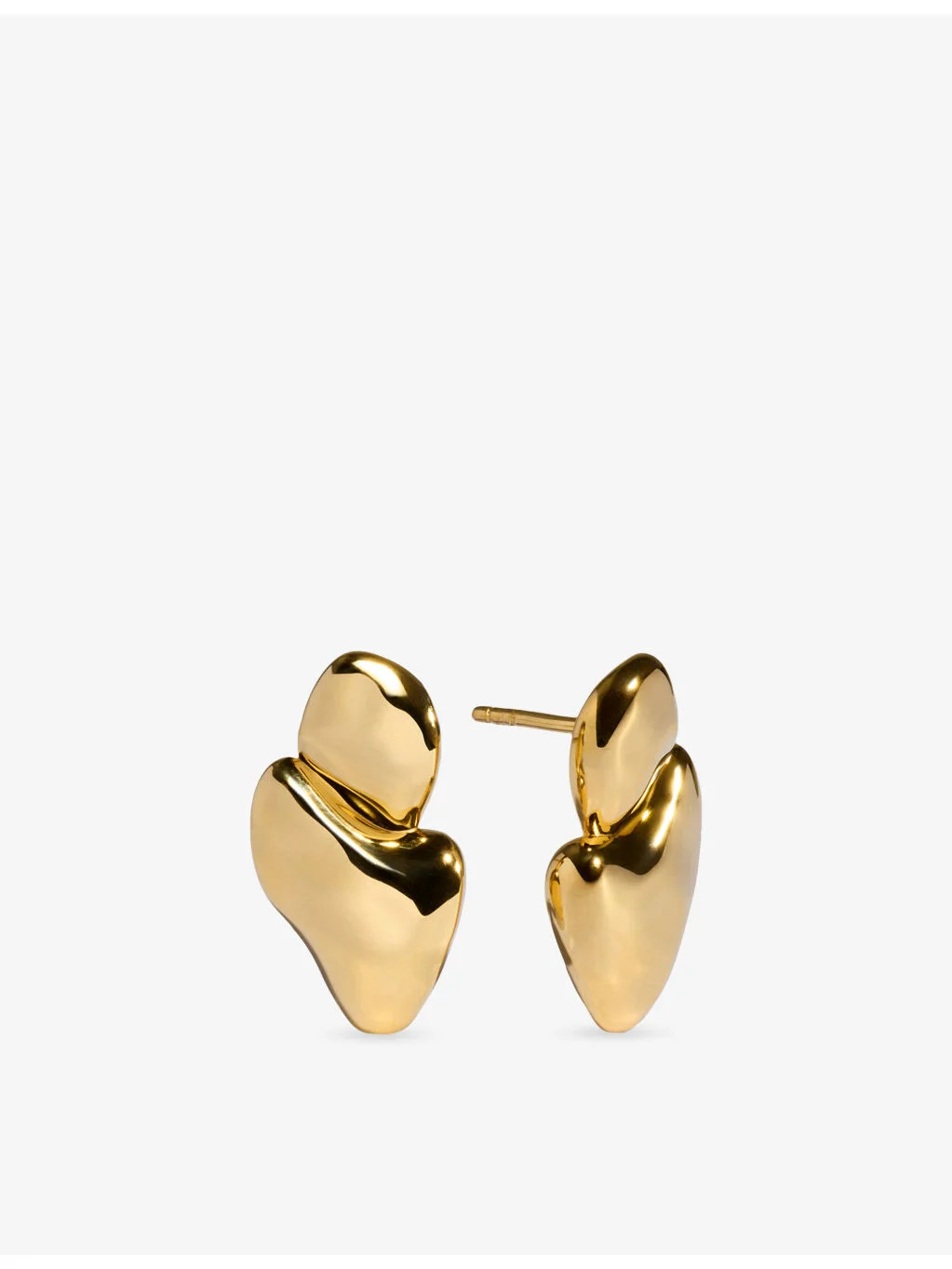 Odyssey 18ct Yellow Gold Vermeil Stud Earrings - 1