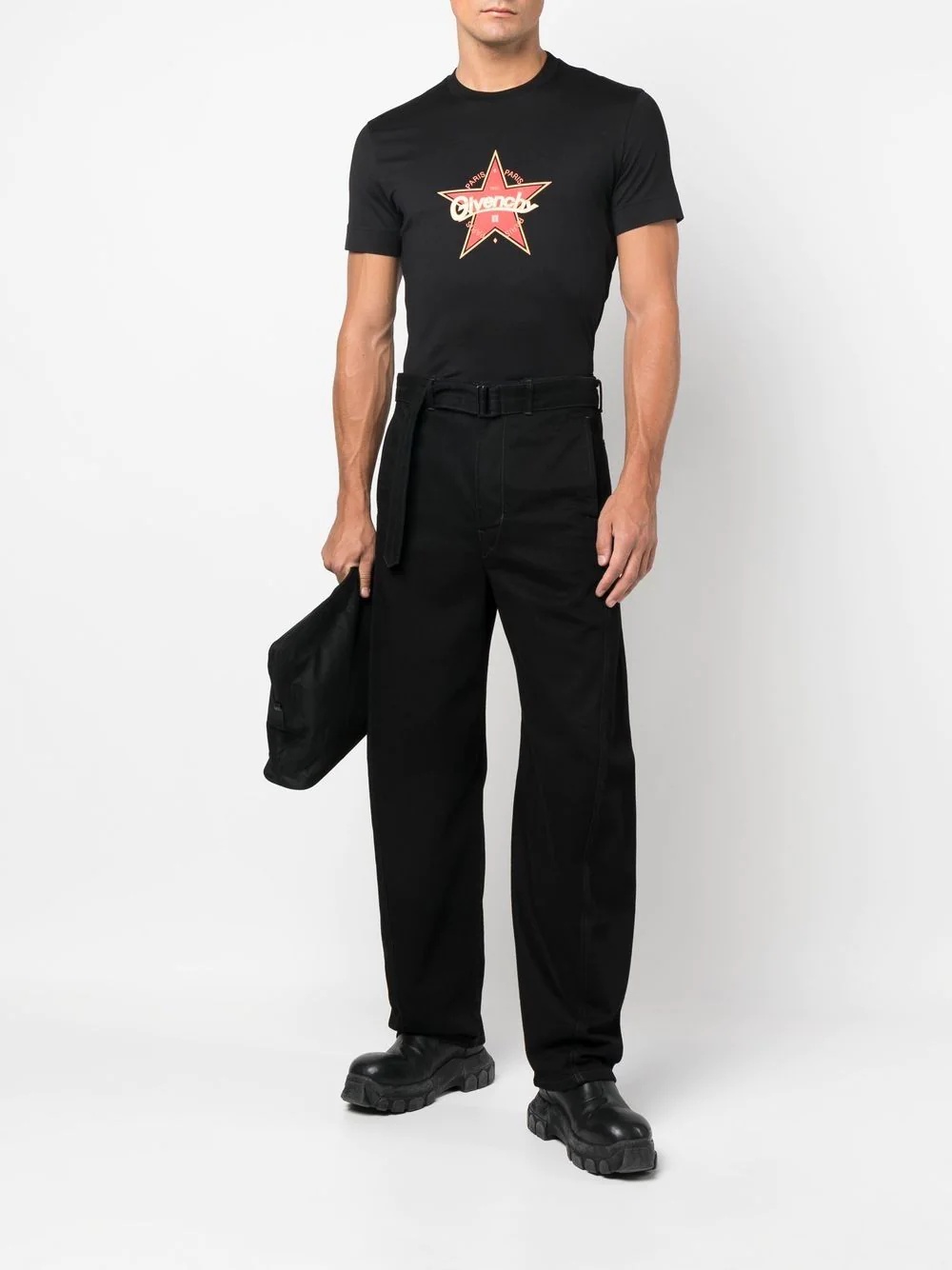 star-print logo T-shirt - 2