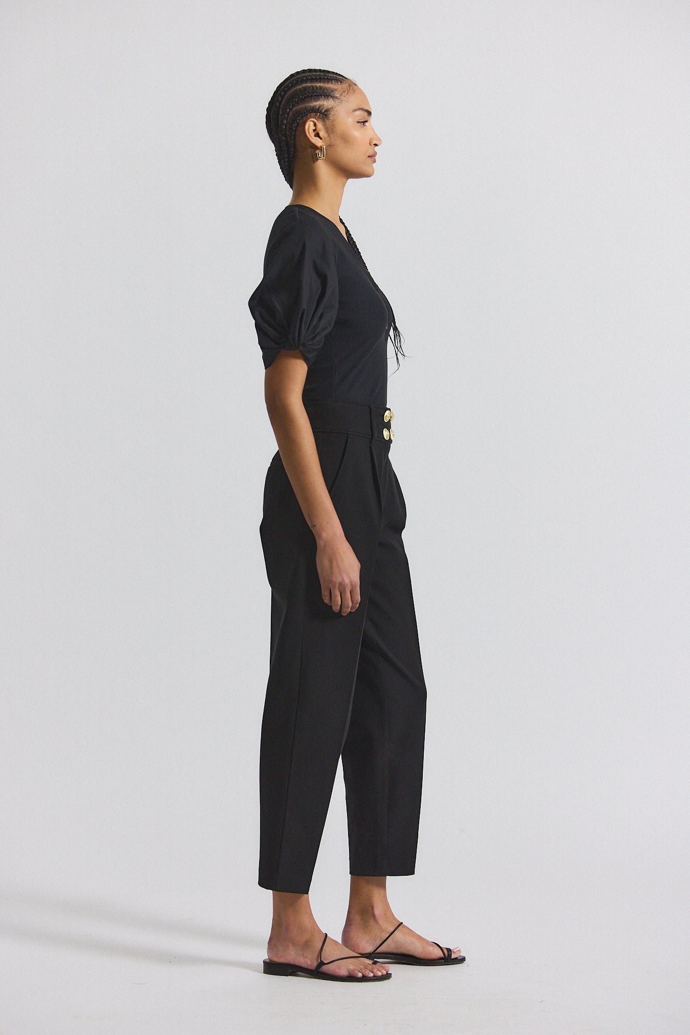LEONIE PLEATED TAPERED PANT - 2