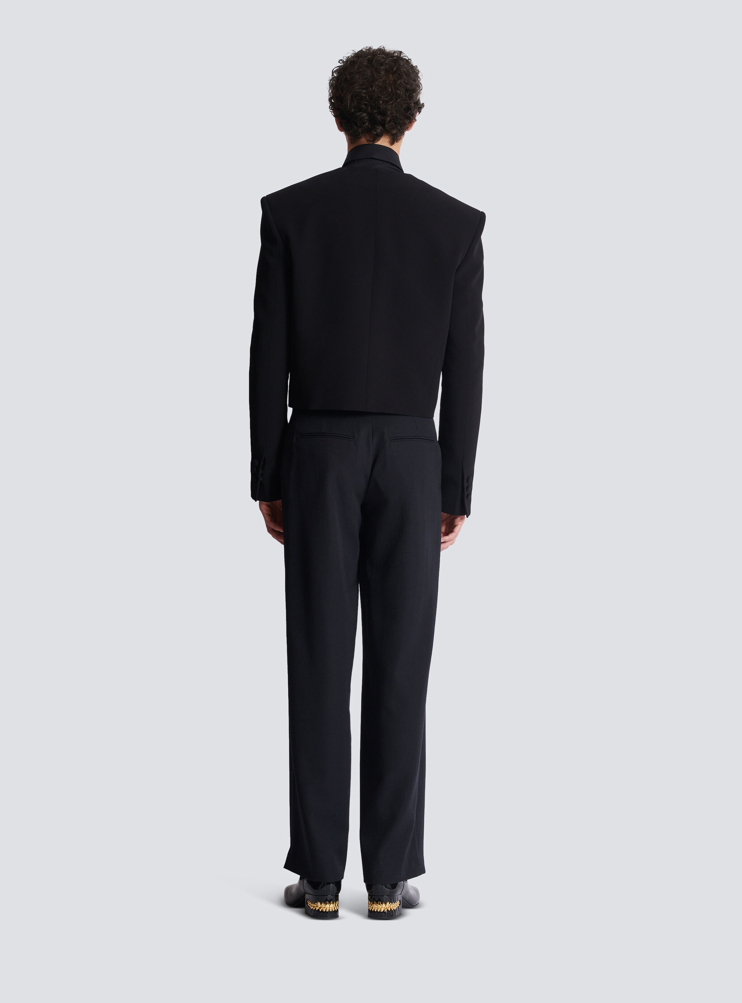 Cropped crepe jacket with crystals in an Eye motif - 4