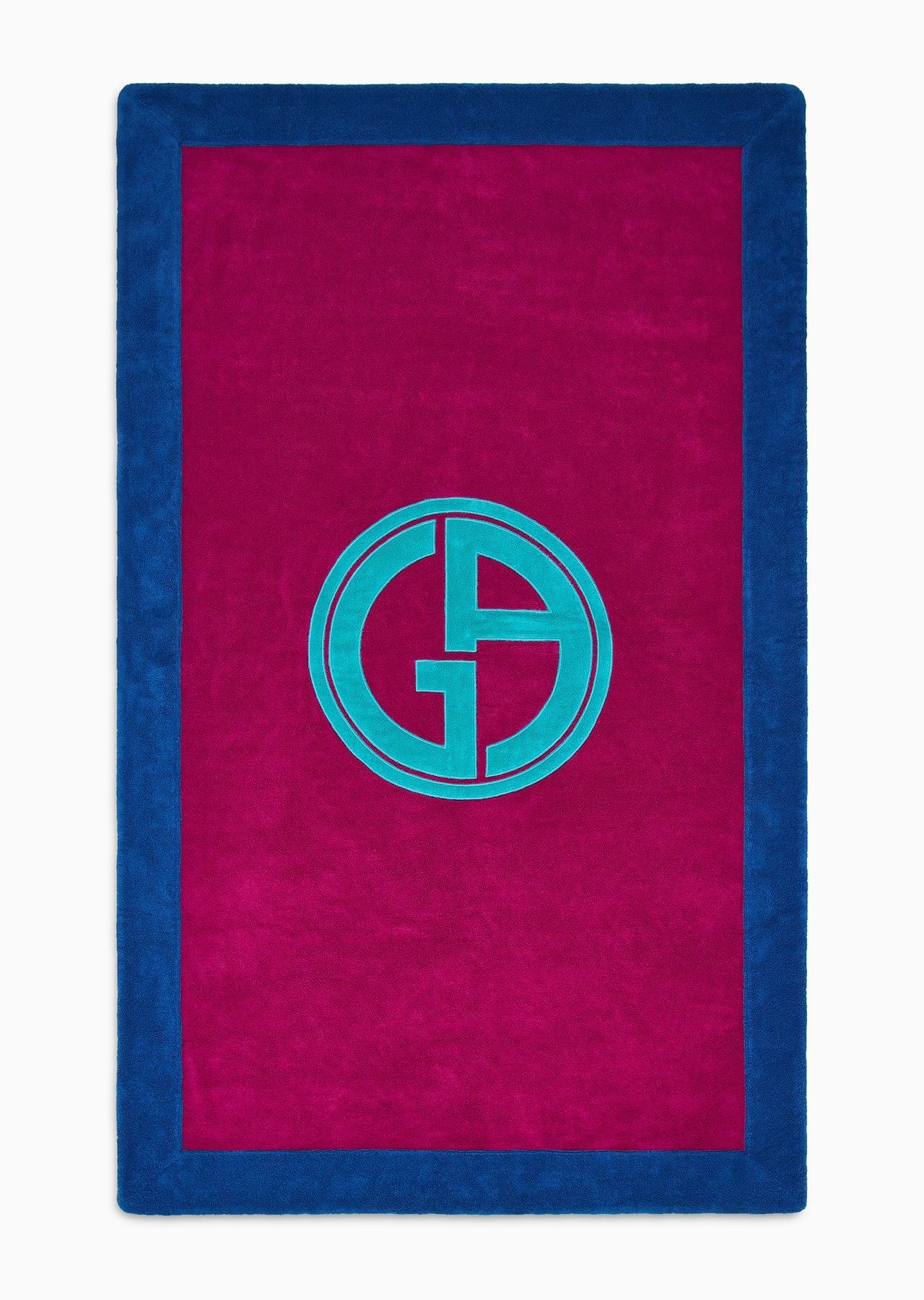 Two-toned beach towel with jacquard logo - 1
