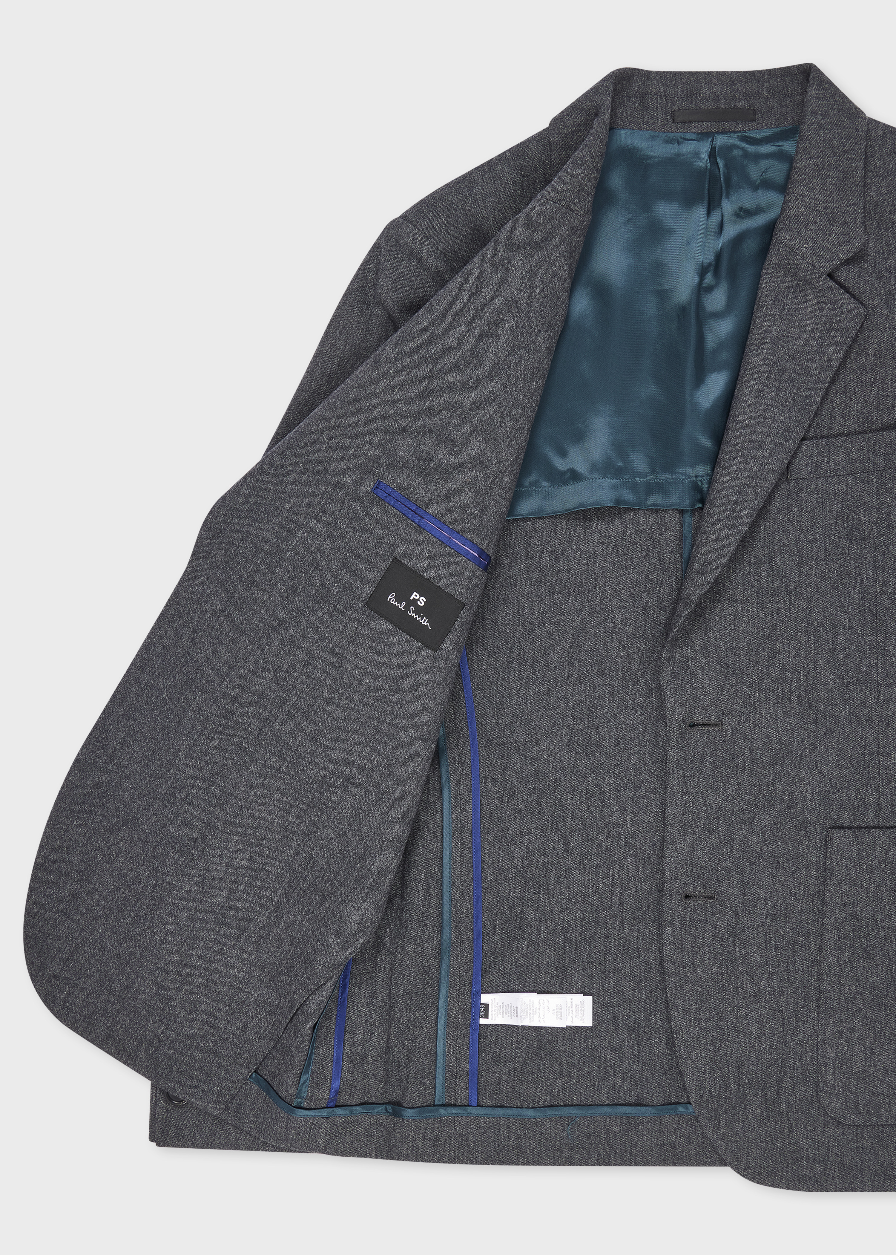 Navy Melange Wool-Blend Buggy-Lined Blazer - 4