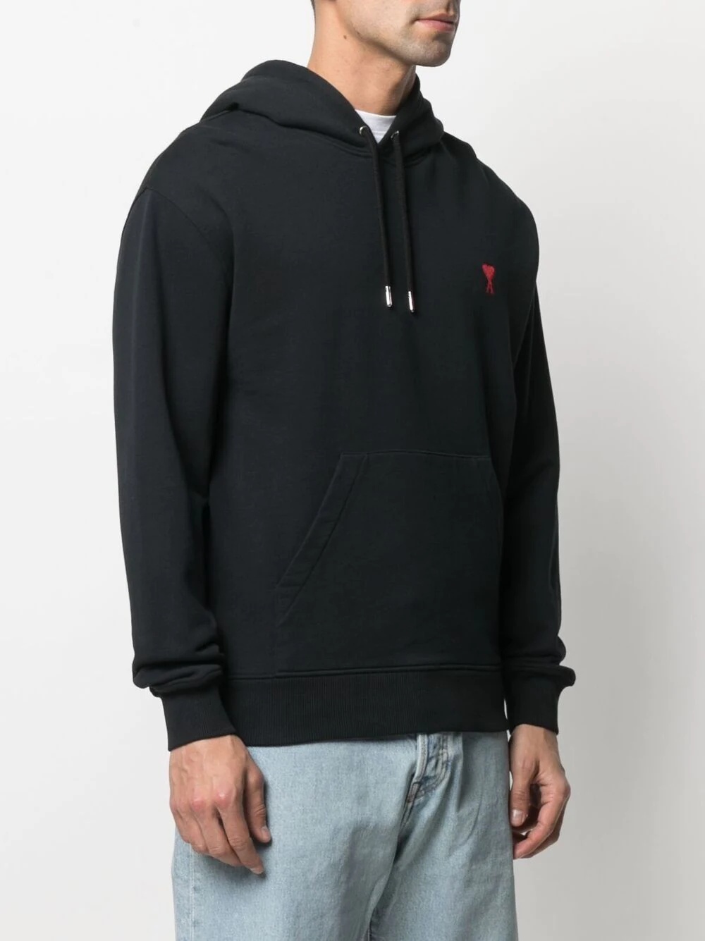 logo-embroidered drawstring hoodie - 3