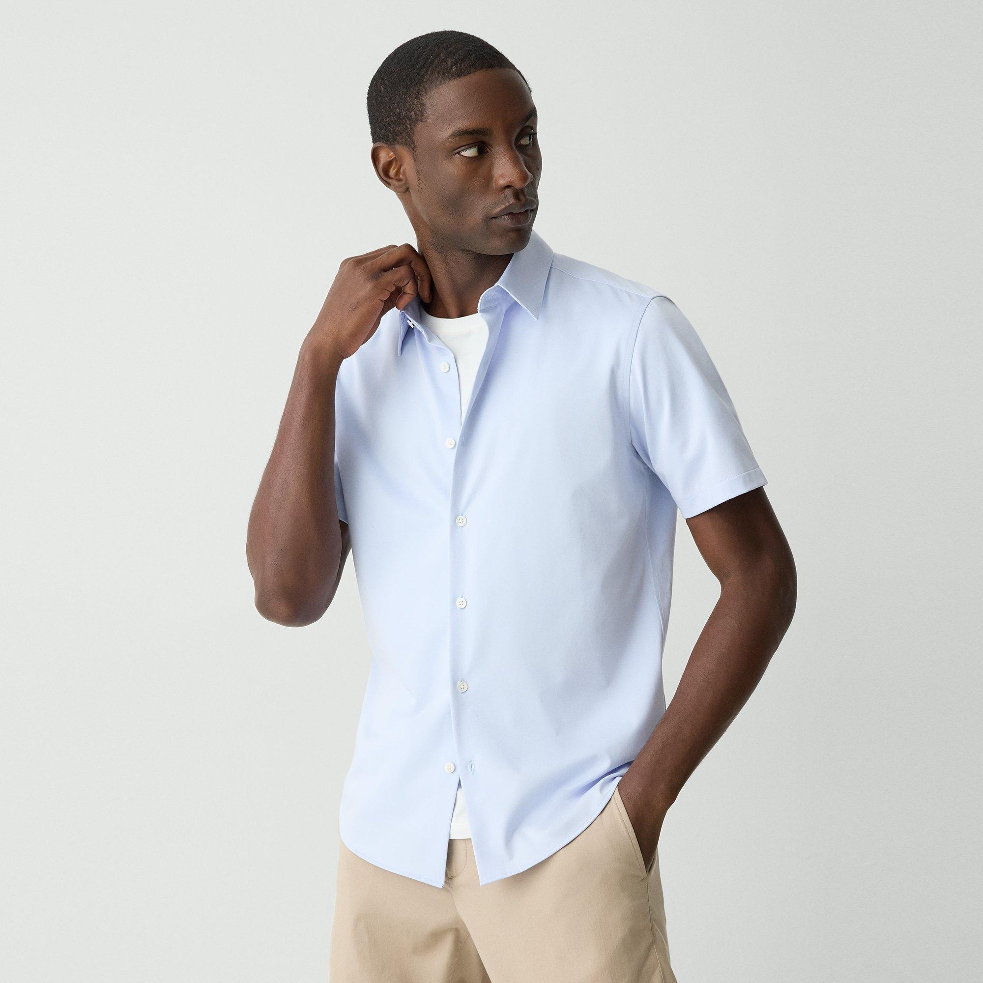 Irving Short-Sleeve Shirt in Structure Knit - 2