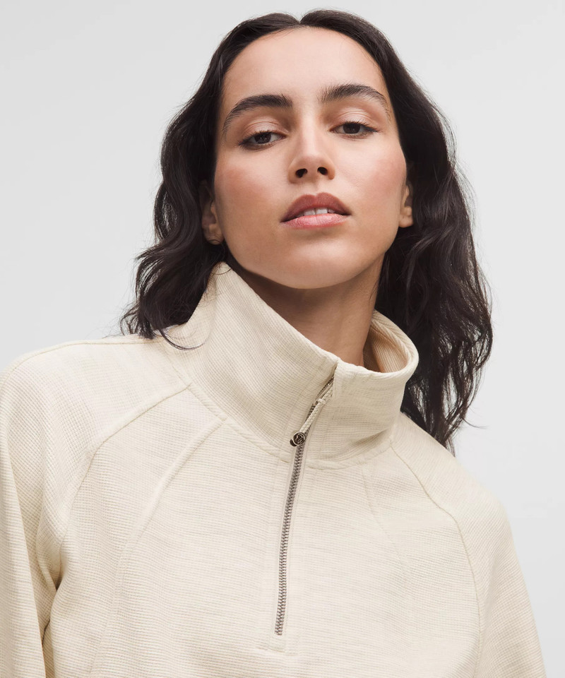 Scuba Cropped Funnel-Neck Half Zip *Waffle 4