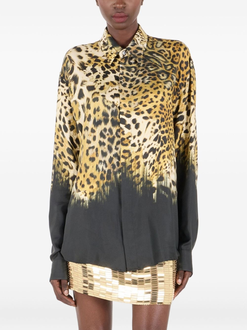 leopard-print shirt - 3