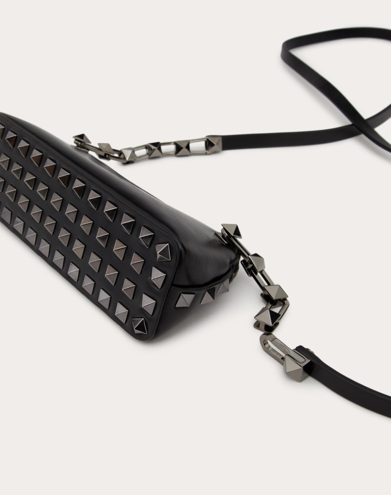 MINI ROCKSTUD SHINY CALFSKIN CLUTCH 8