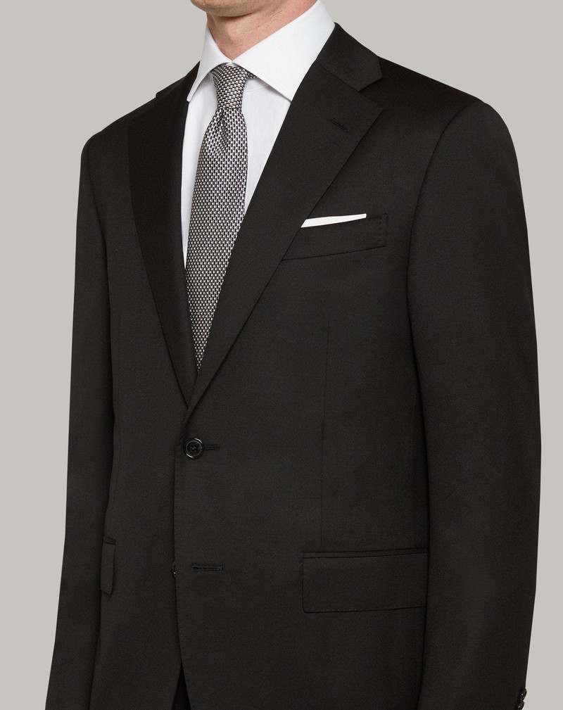 Black lined wool suit 3