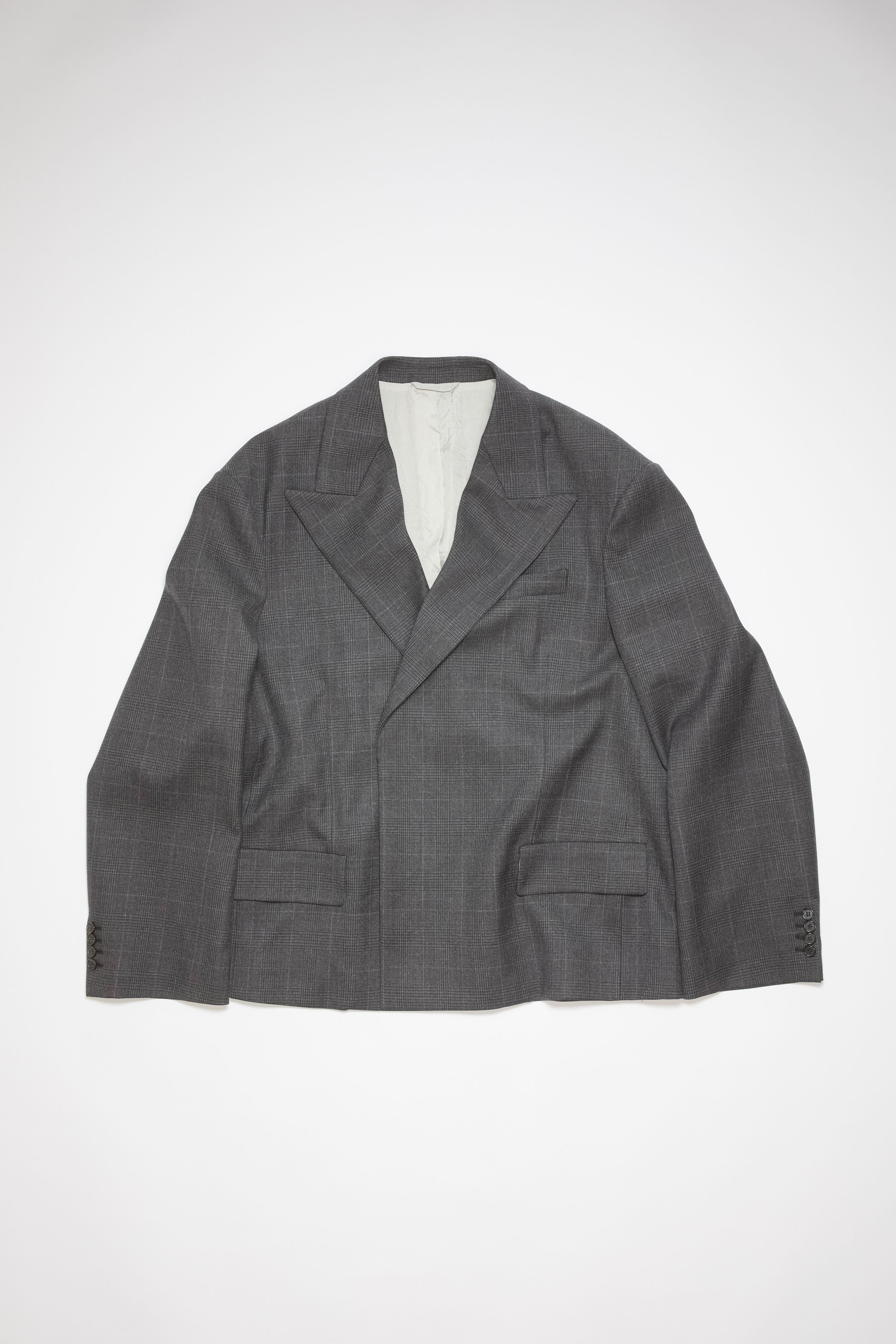Relaxed fit suit jacket - Grey/black - 7