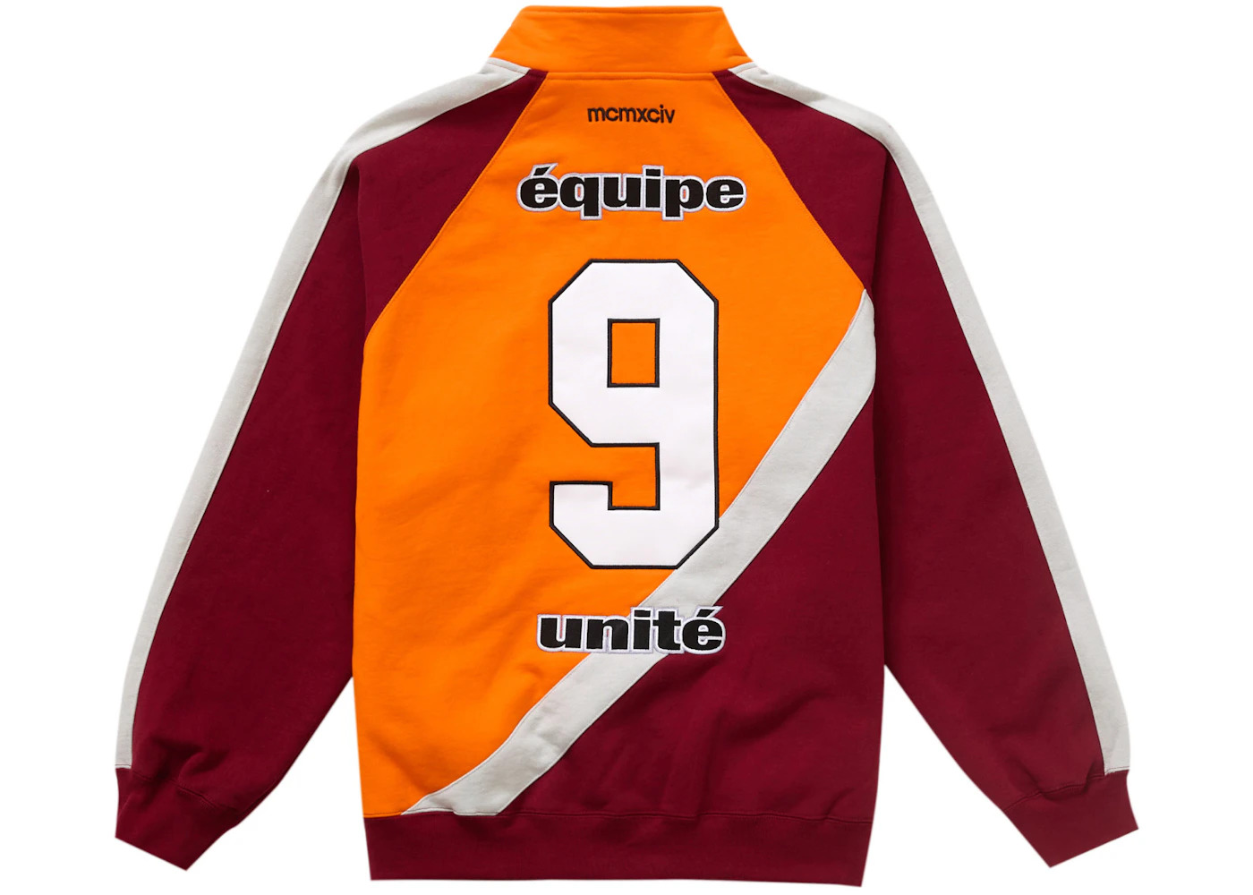 Supreme Equipe Half Zip Sweatshirt Dark Orange - 2