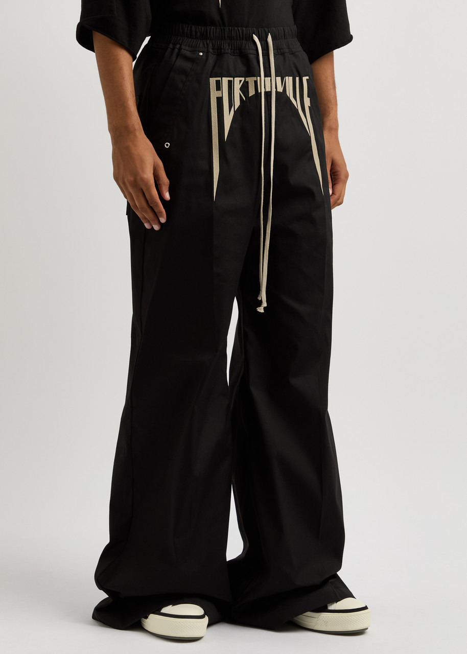 Porterville wide-leg stretch-cotton poplin trousers - 2