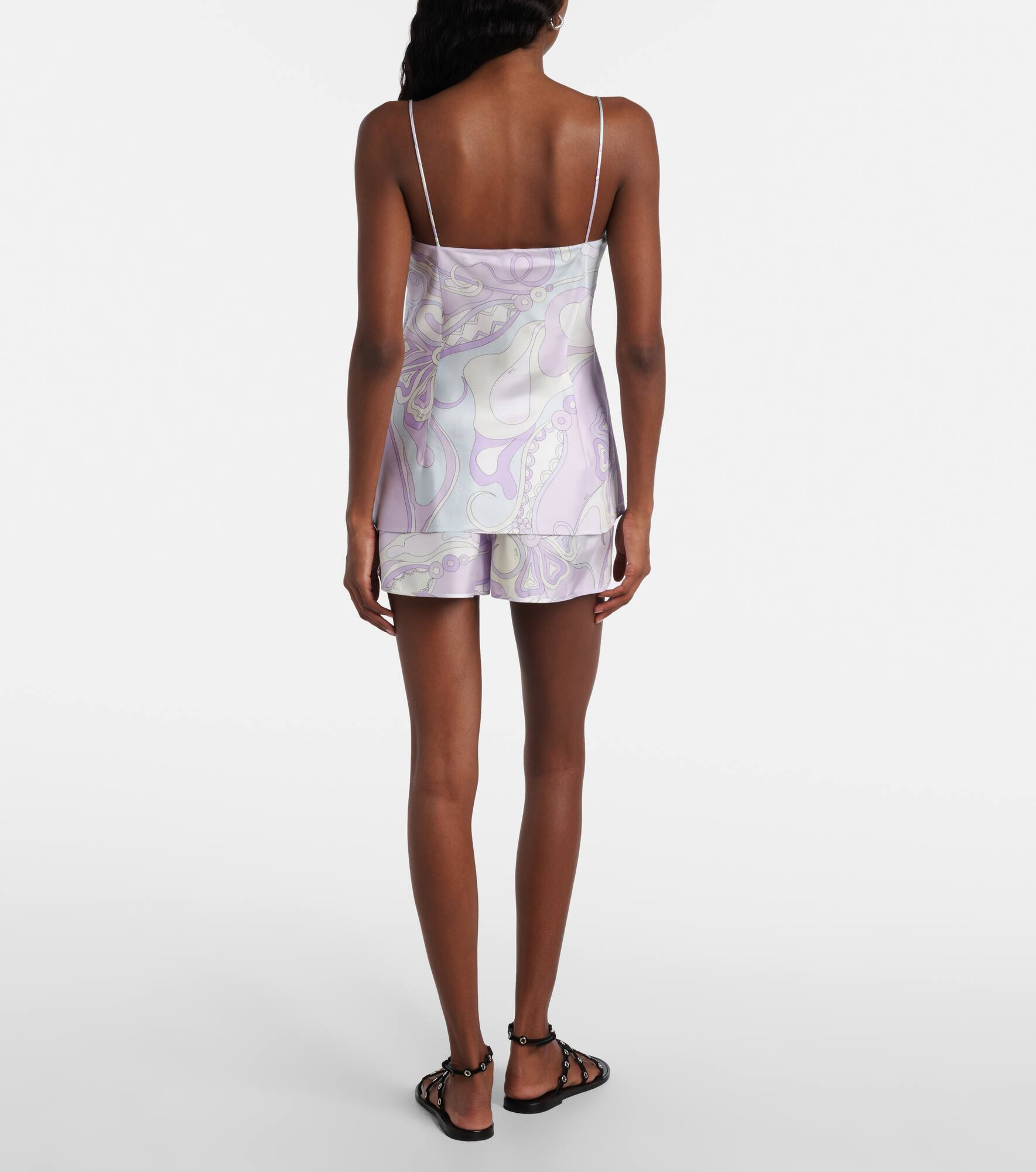 Orchidee silk satin camisole - 3