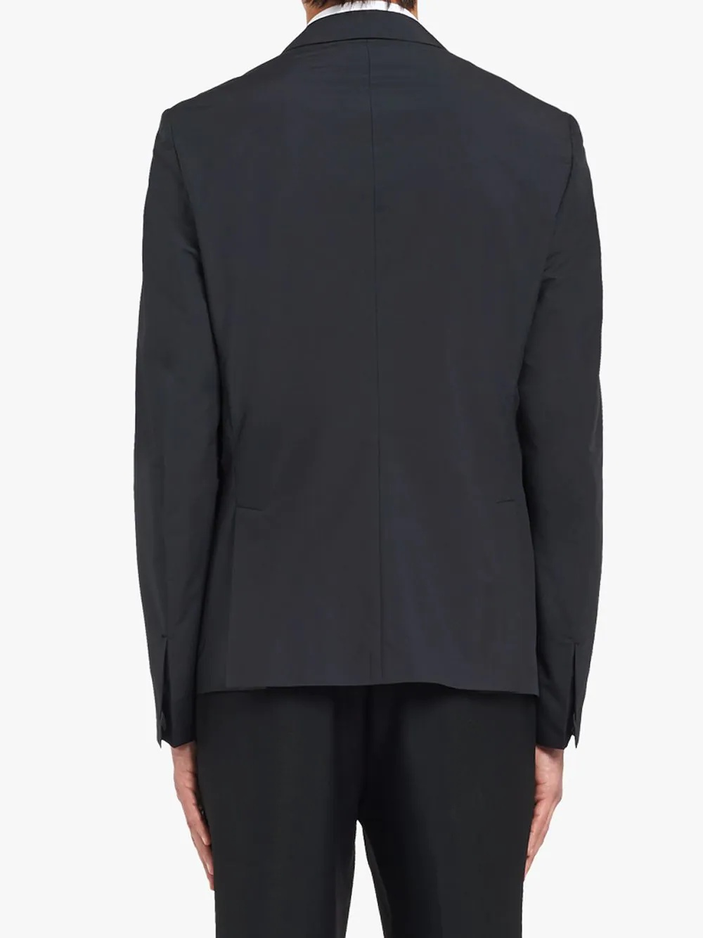 technical poplin single-breasted jacket - 4
