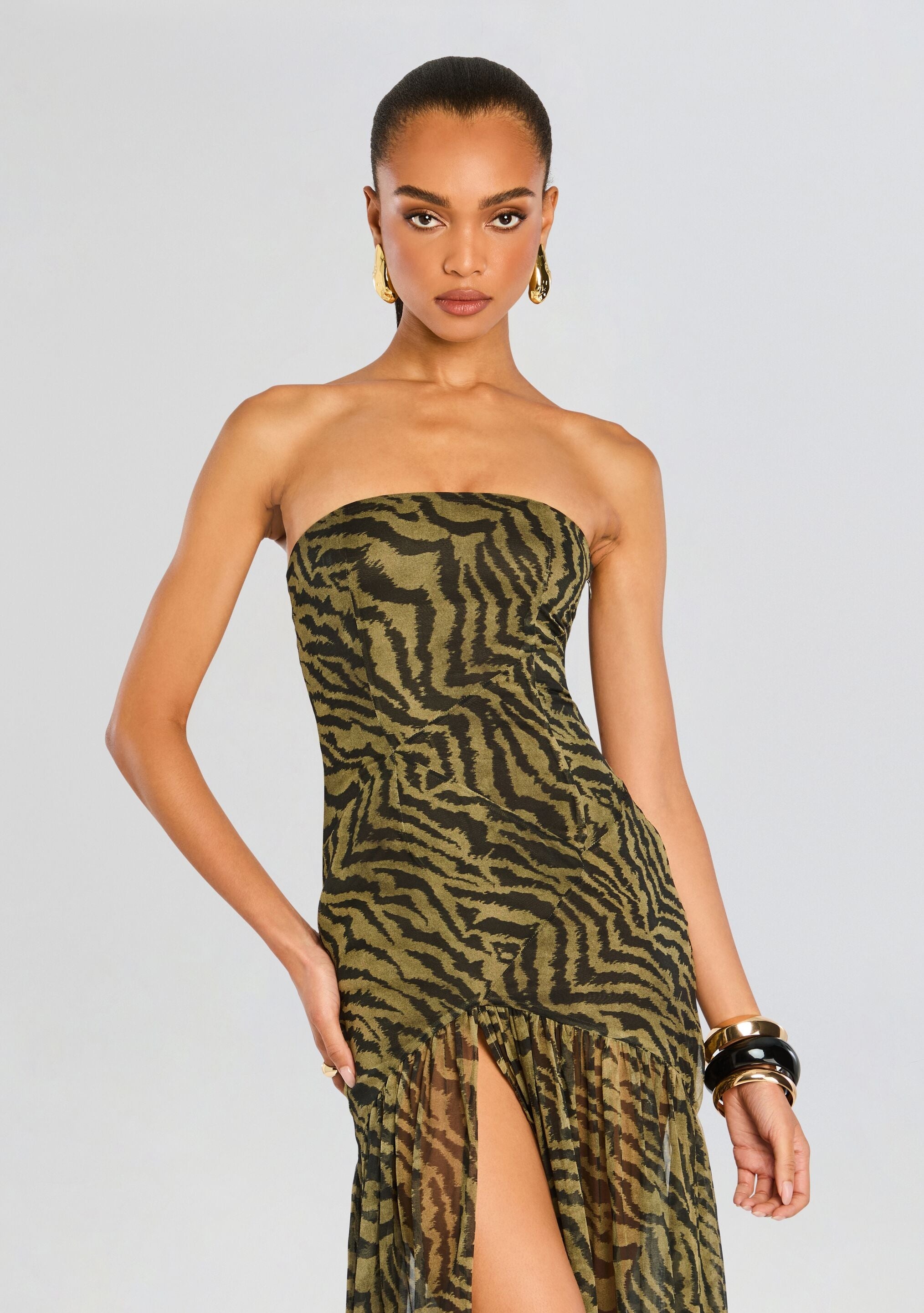 NICOLE SILK CHIFFON DRESS - 5