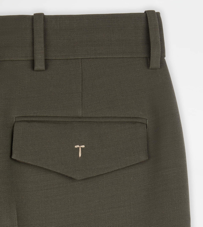 PANTS IN WOOL - GREEN 8