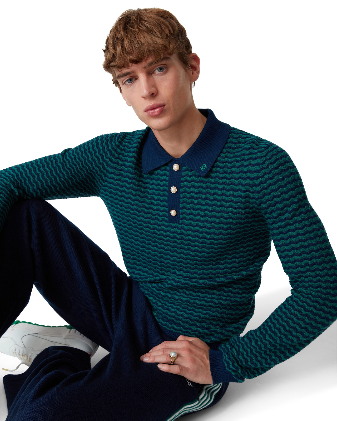 Mini Wave Polo Shirt | Casablanca Paris - 5