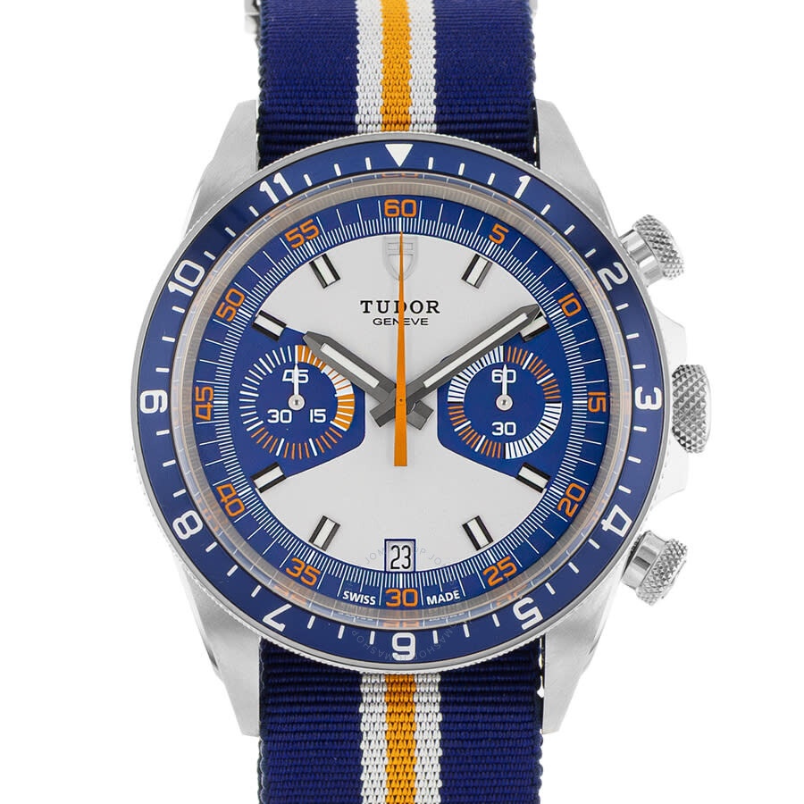 Pre-owned Tudor Heritage Chrono Chronograph Automatic Blue Dial Men's Watch 70330B - 1