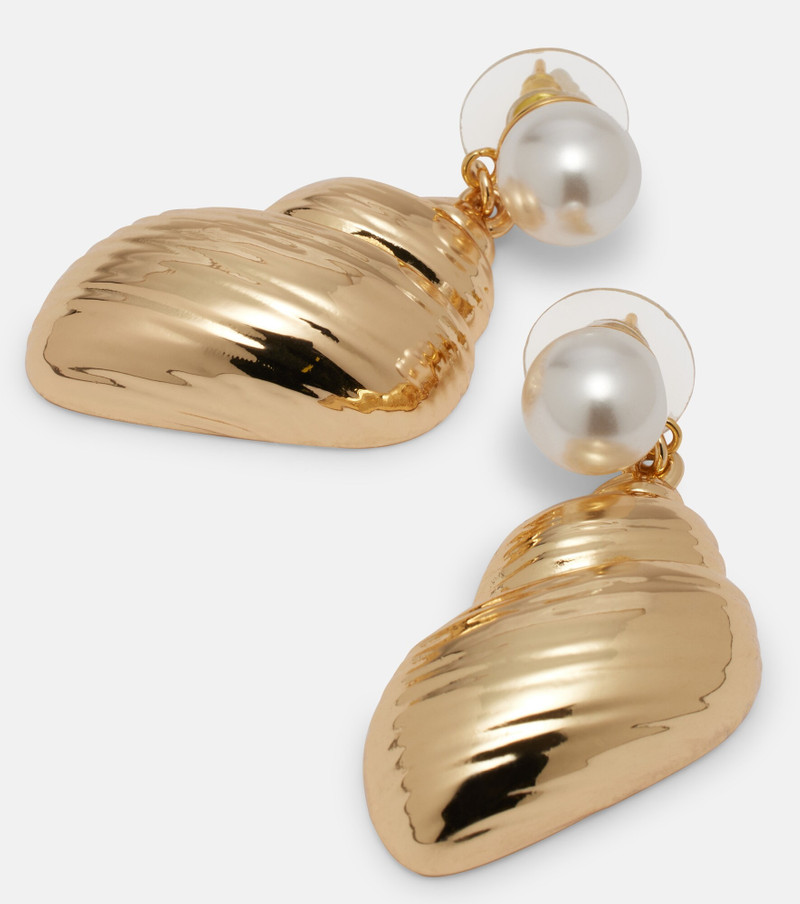 Faux pearl-embellished drop earrings 4