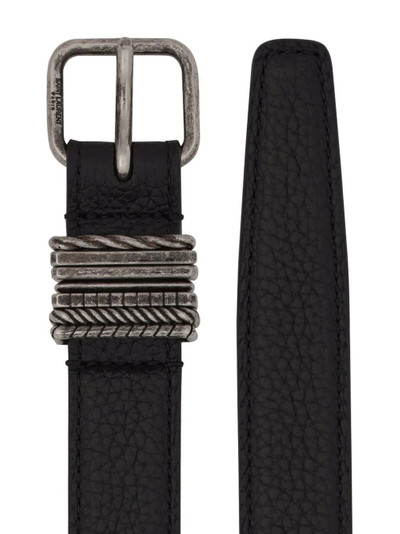 SAINT LAURENT buckled leather belt outlook