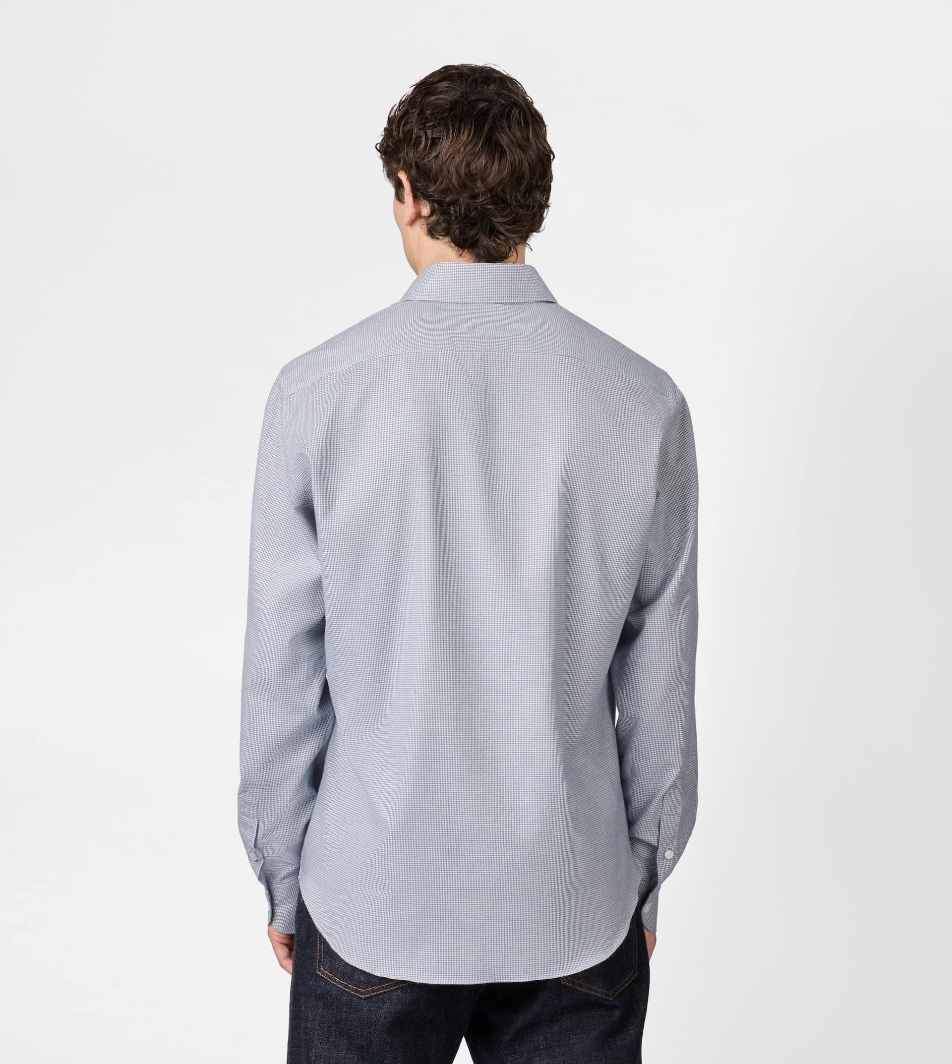 SHIRT IN COTTON - BLUE, WHITE - 4