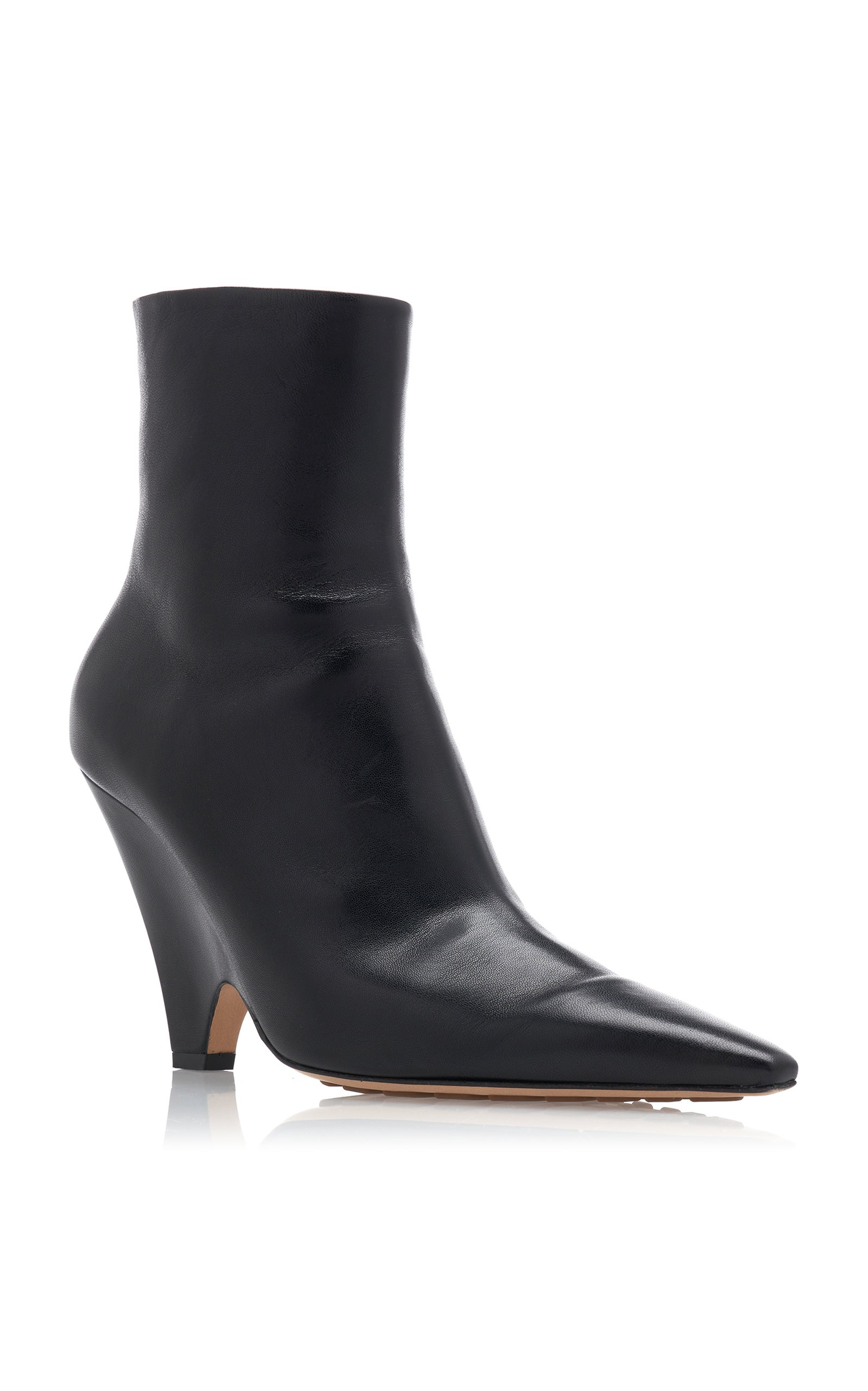 Point Nappa Leather Ankle Boots black - 6