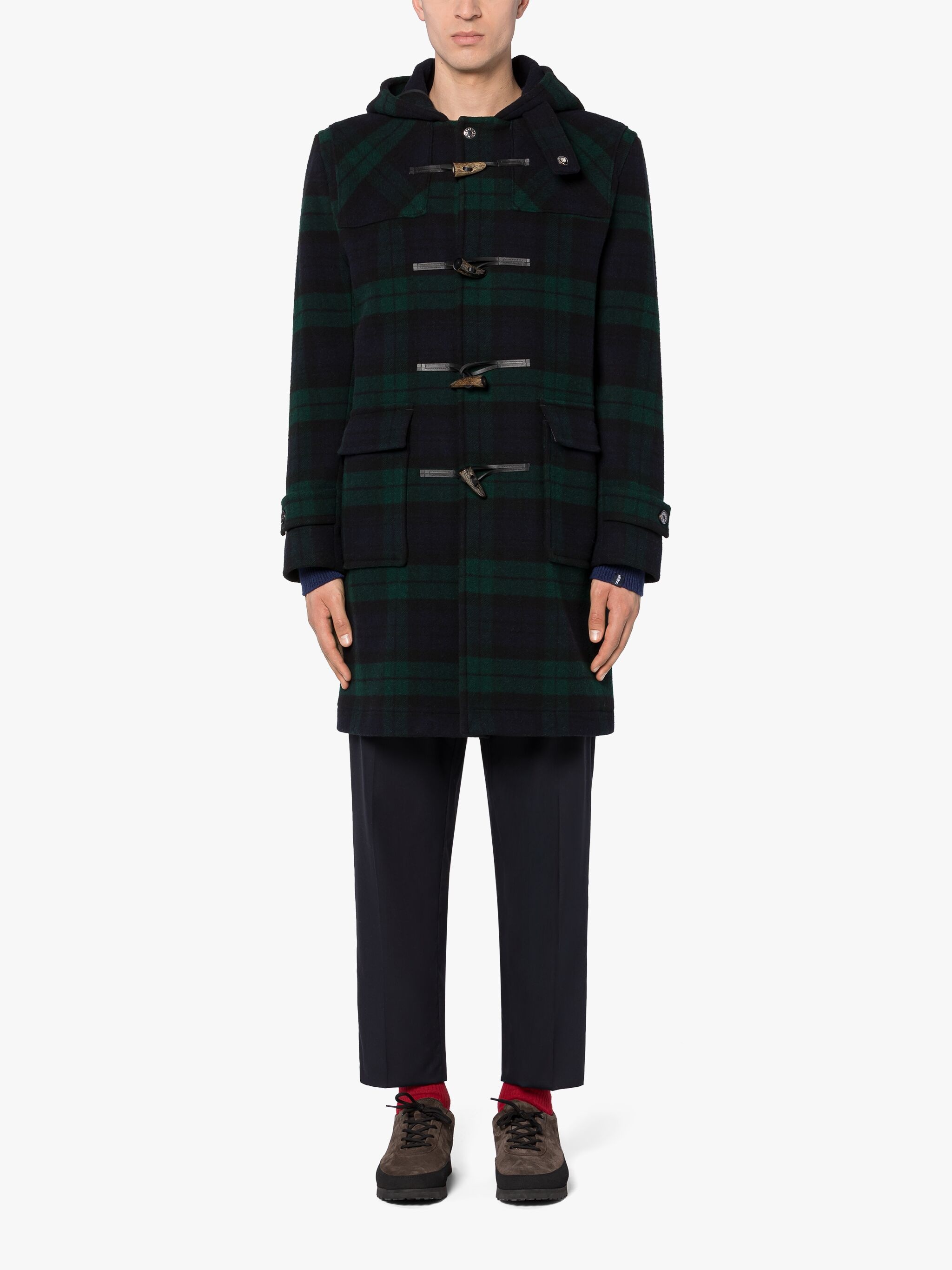 WEIR BLACKWATCH WOOL DUFFLE COAT - 2