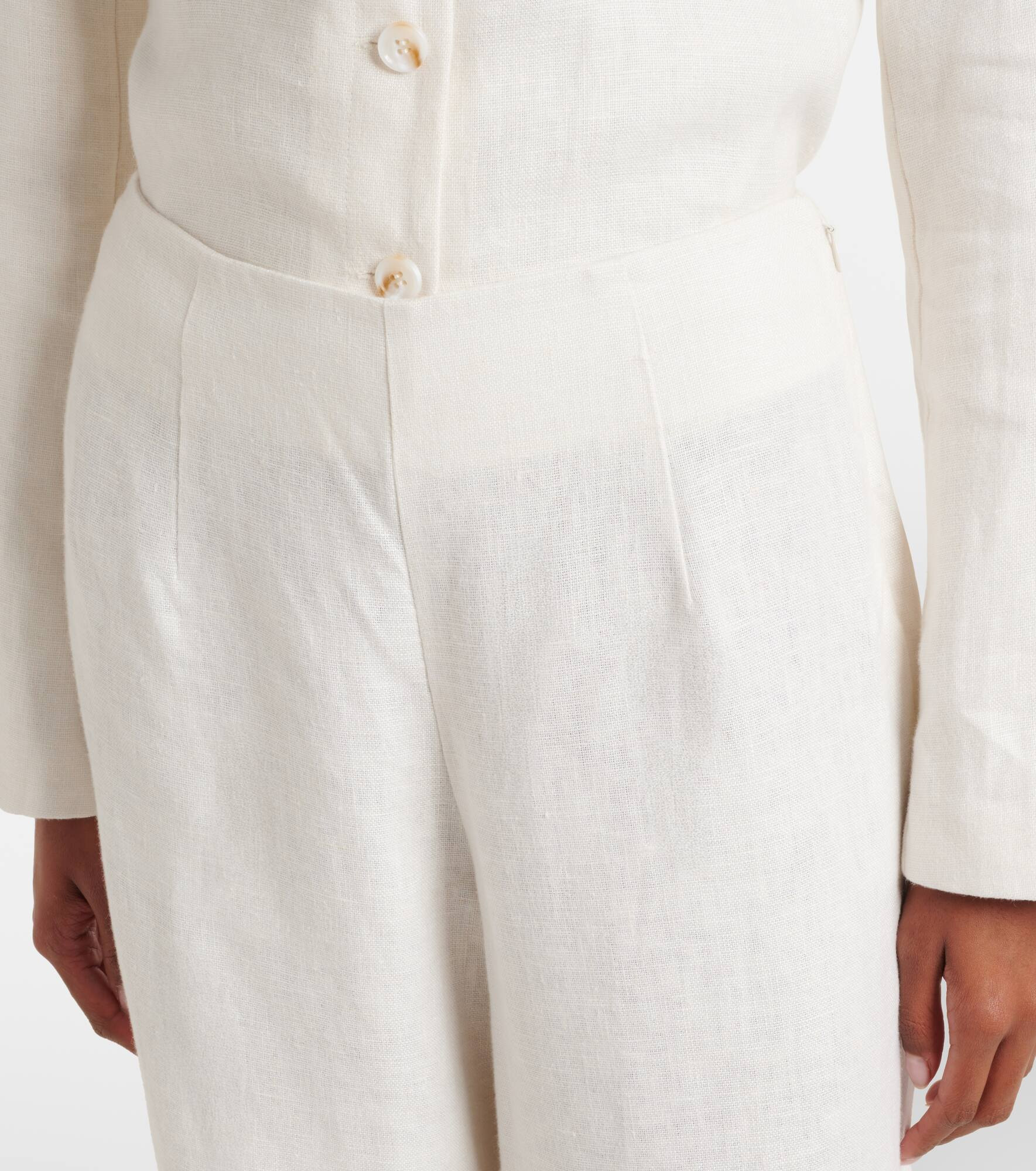 Noelle linen wide-leg pants - 4