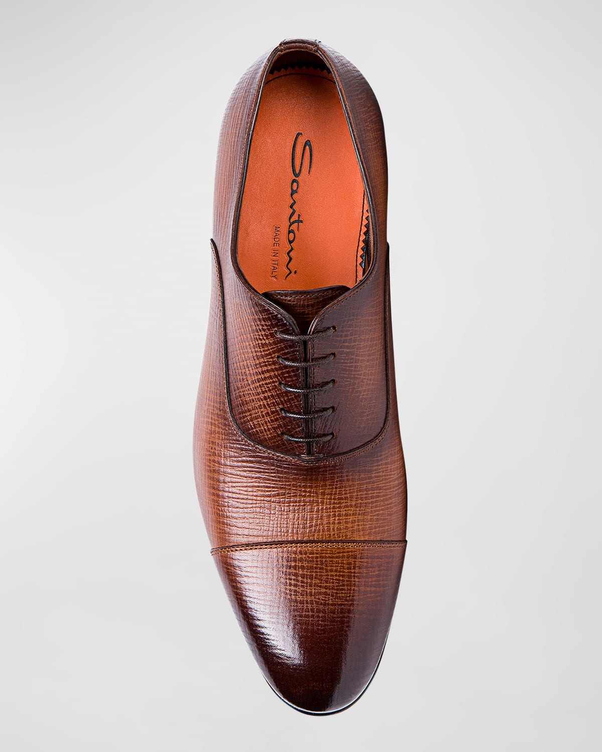 Men's Darian Textured Leather Oxfords - 5