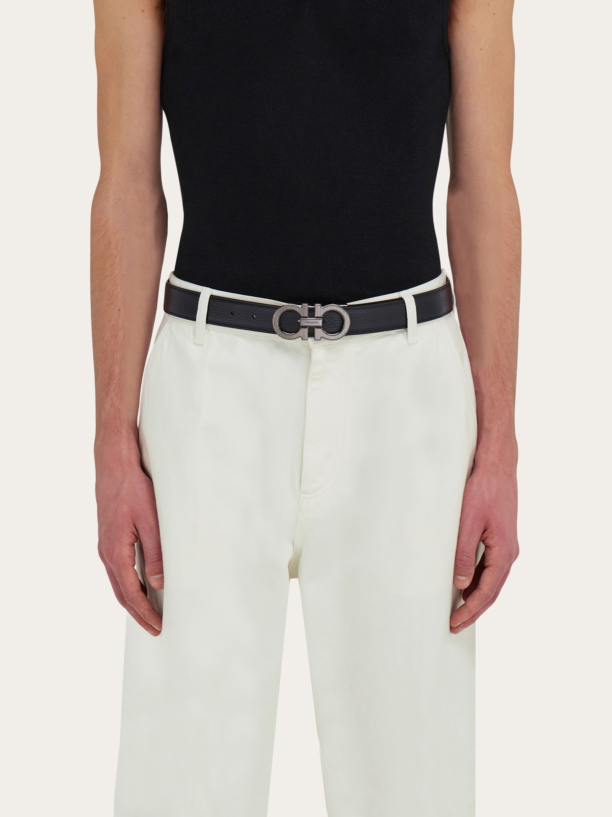 Reversible and adjustable Gancini belt - 4