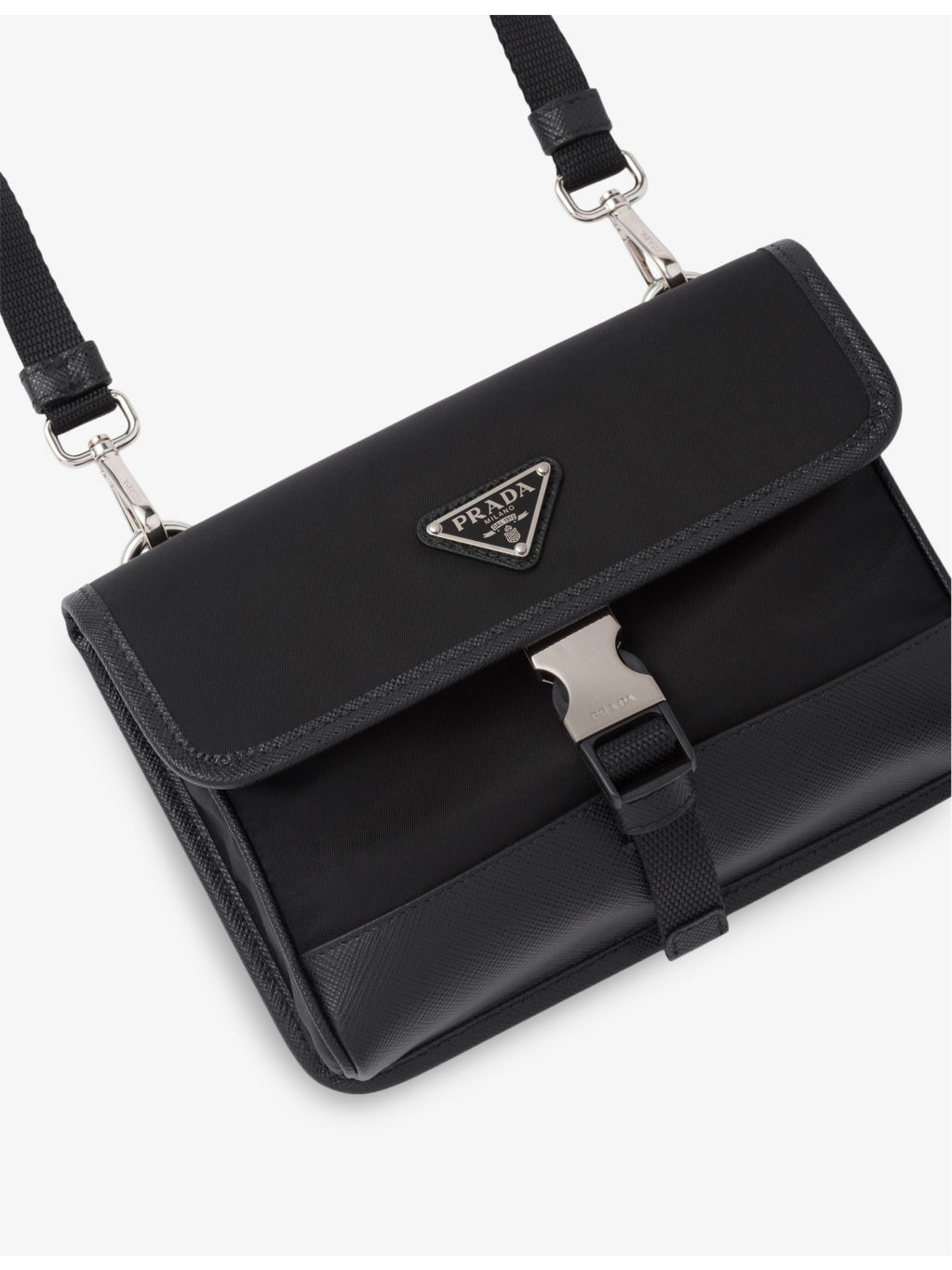 Re-Nylon buckled recycled-nylon and leather phone-holder - 5