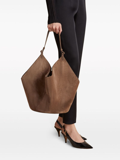 KHAITE medium Lotus suede tote bag outlook