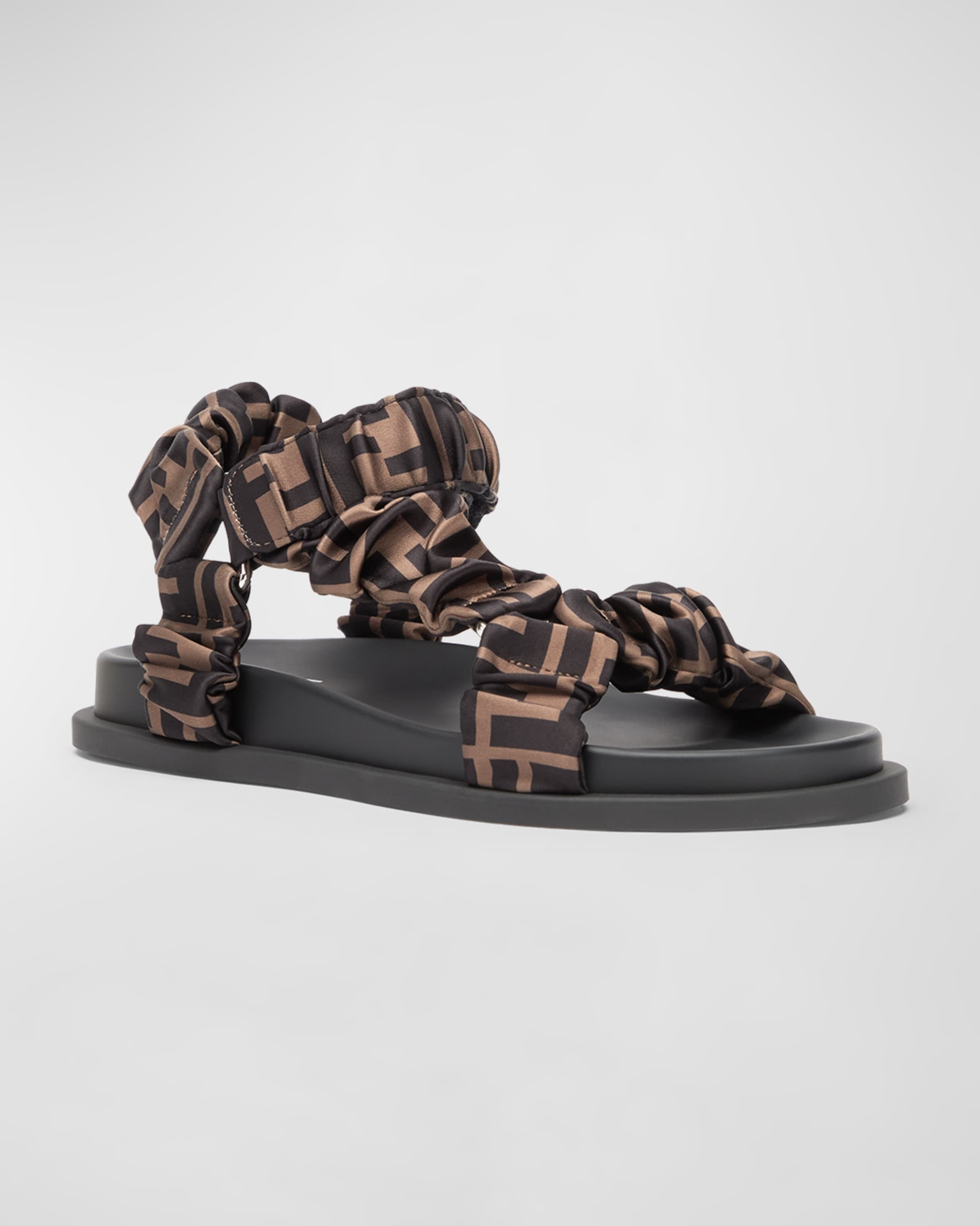 Ruched Logo Hiking Sporty Sandals - 2