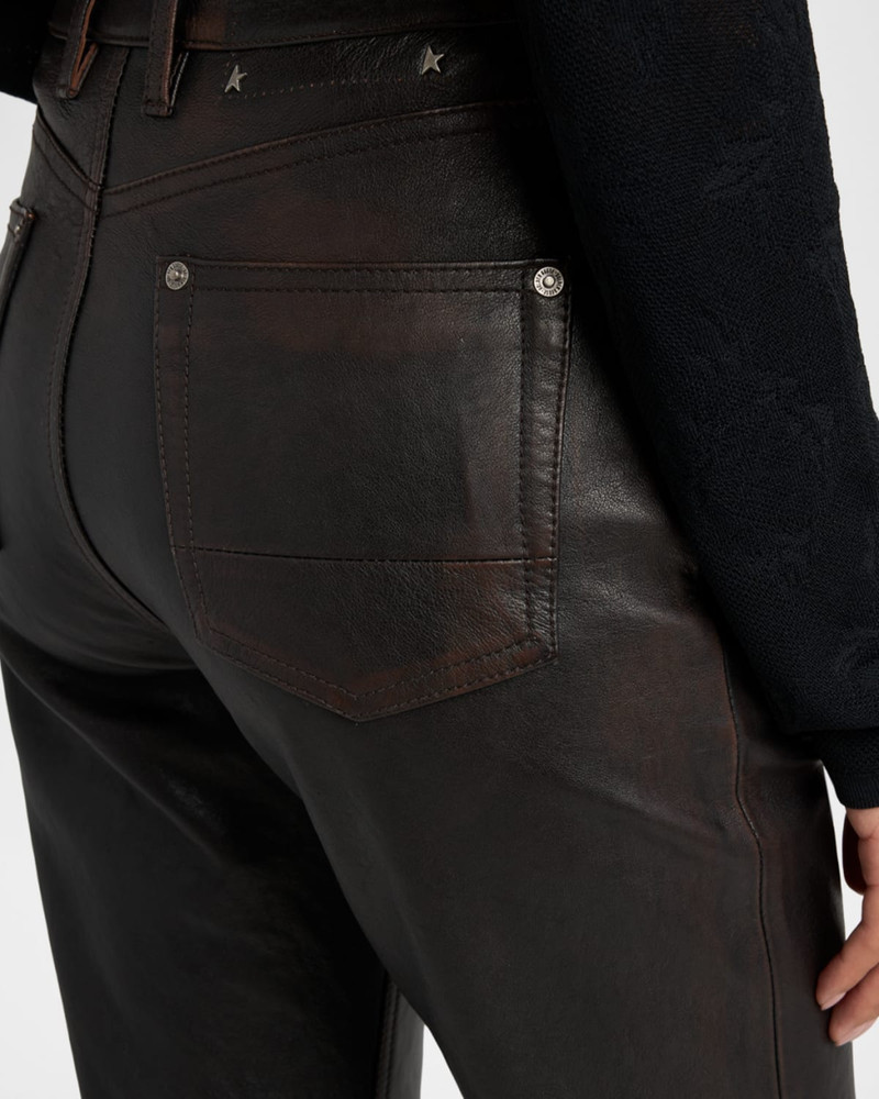 Journey Slim-Straight Nappa Leather Pants 5