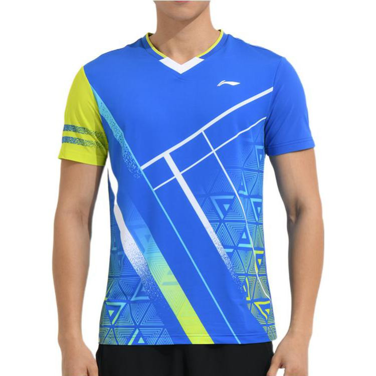 Li-Ning Badminton Series Quick Dry Training Tournament T-Shirt 'Crystal Blue' AAYS071-3 - 4