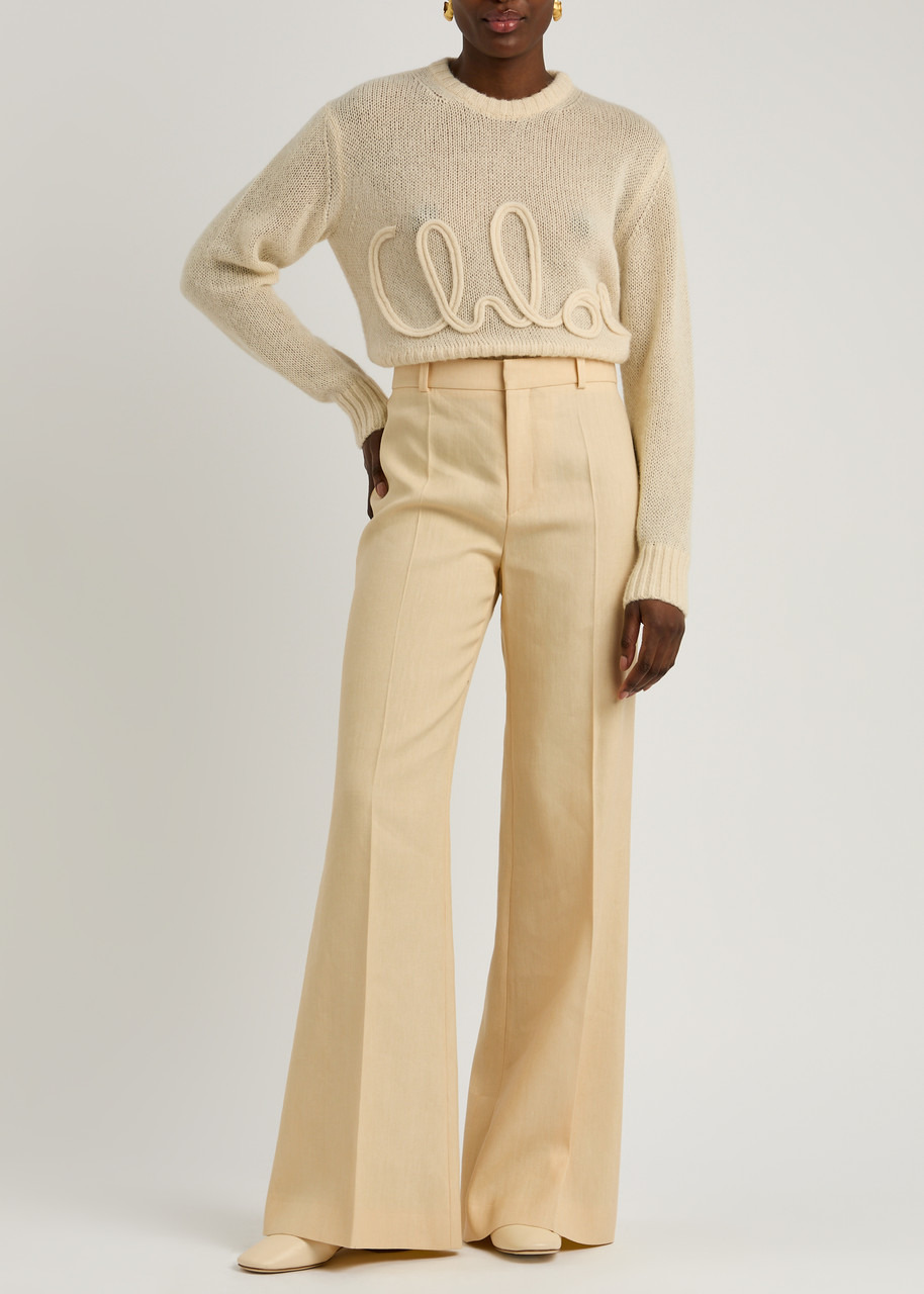 Chloe Flared-leg Woven Trousers - 4
