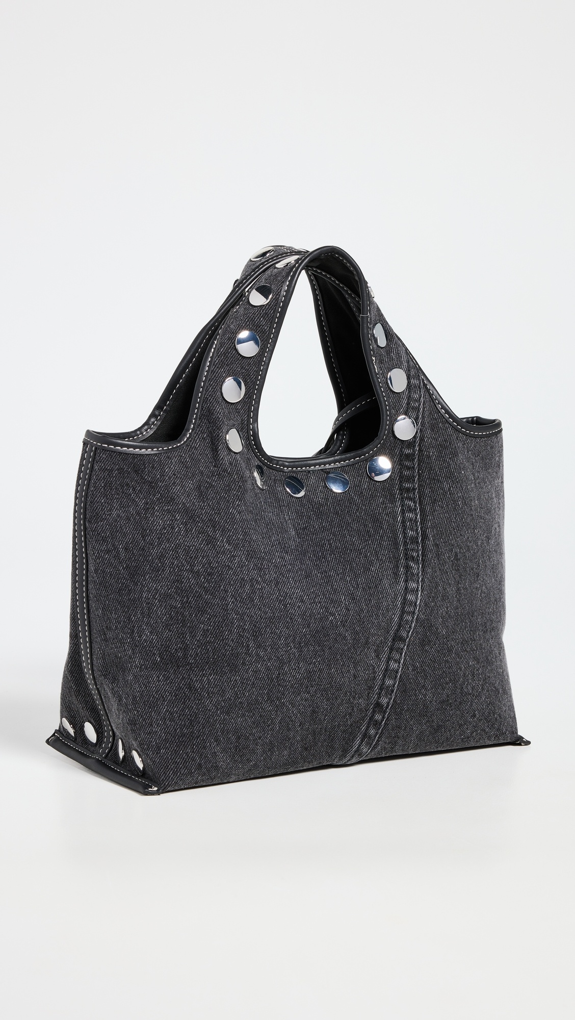 【3.1 Phillip Lim】Washed Denim Mini Market Tote with Studs Denim Mini Market Tote with Studs – 3.1 Phillip Lim