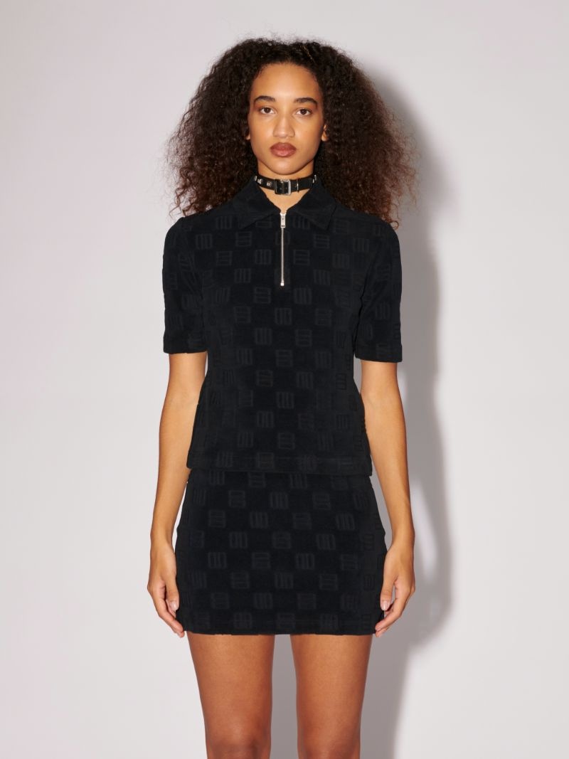 MONOGRAM ZIPPED MINI POLO - 3