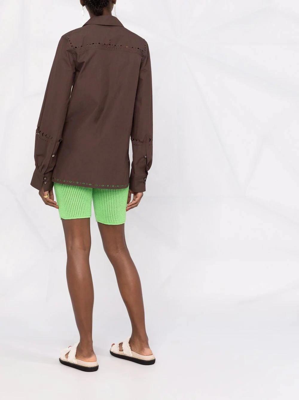 laser-cut long-sleeve shirt - 6