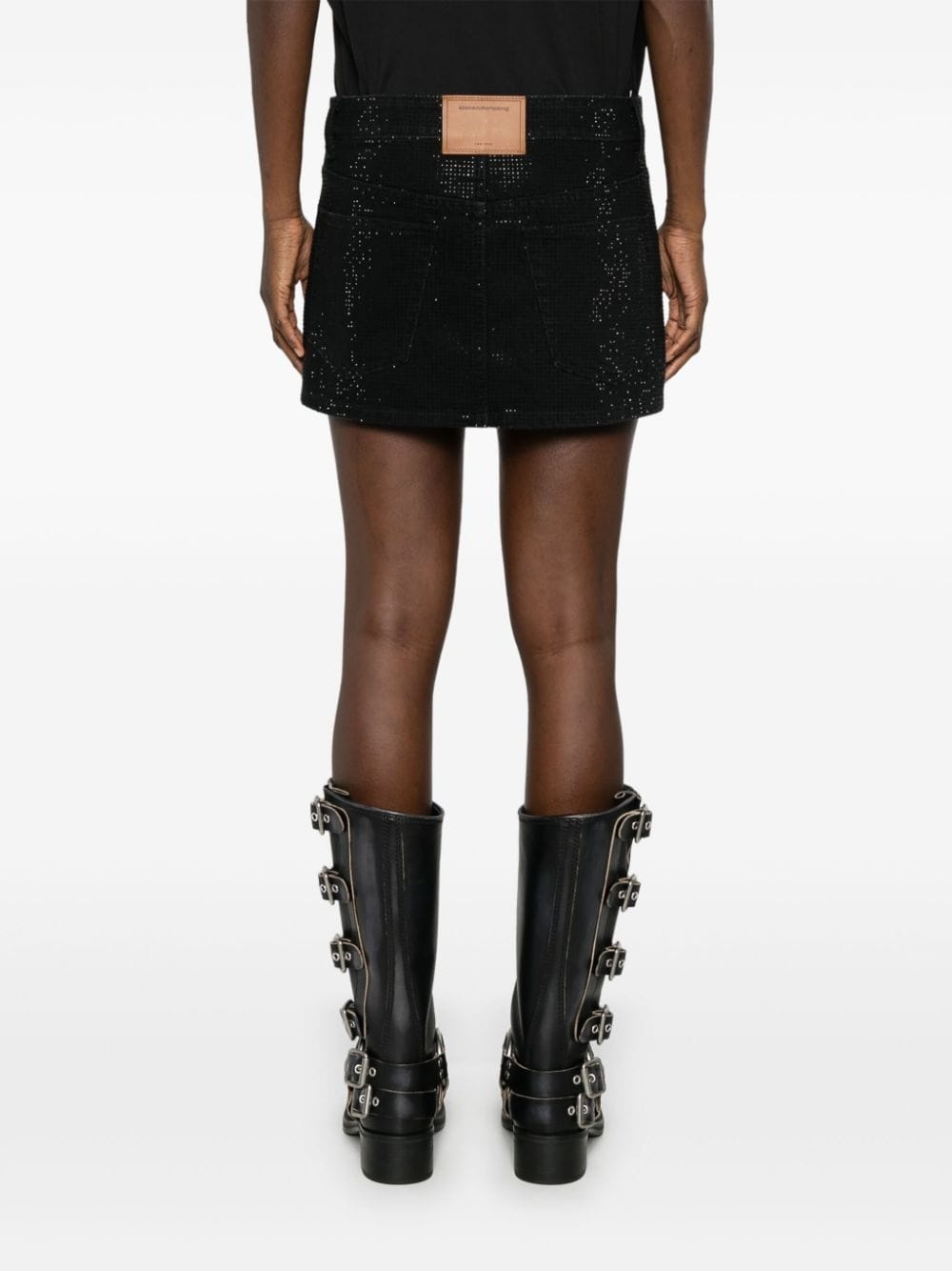 crystal-embellished mini skirt - 4