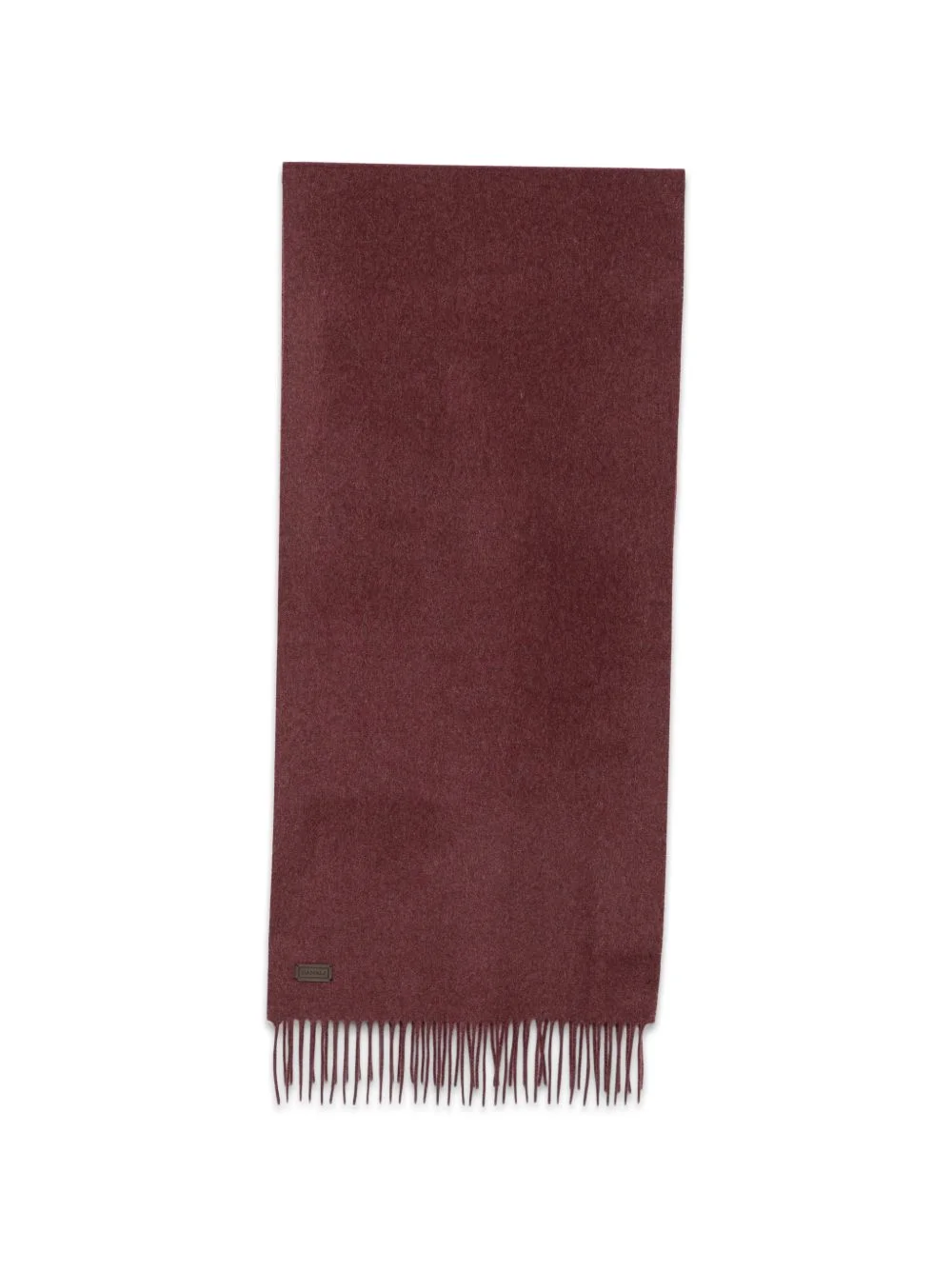 fringed logo-patch scarf - 1