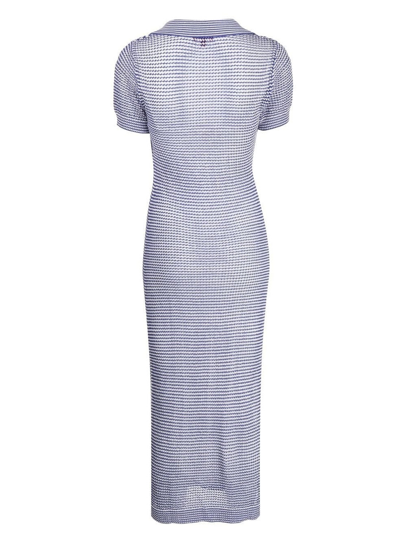 STAUD Oceane lined mesh midi dress outlook
