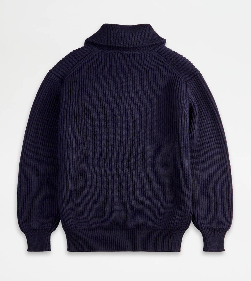 ZIPPED TURTLENECK JUMPER - BLUE 8